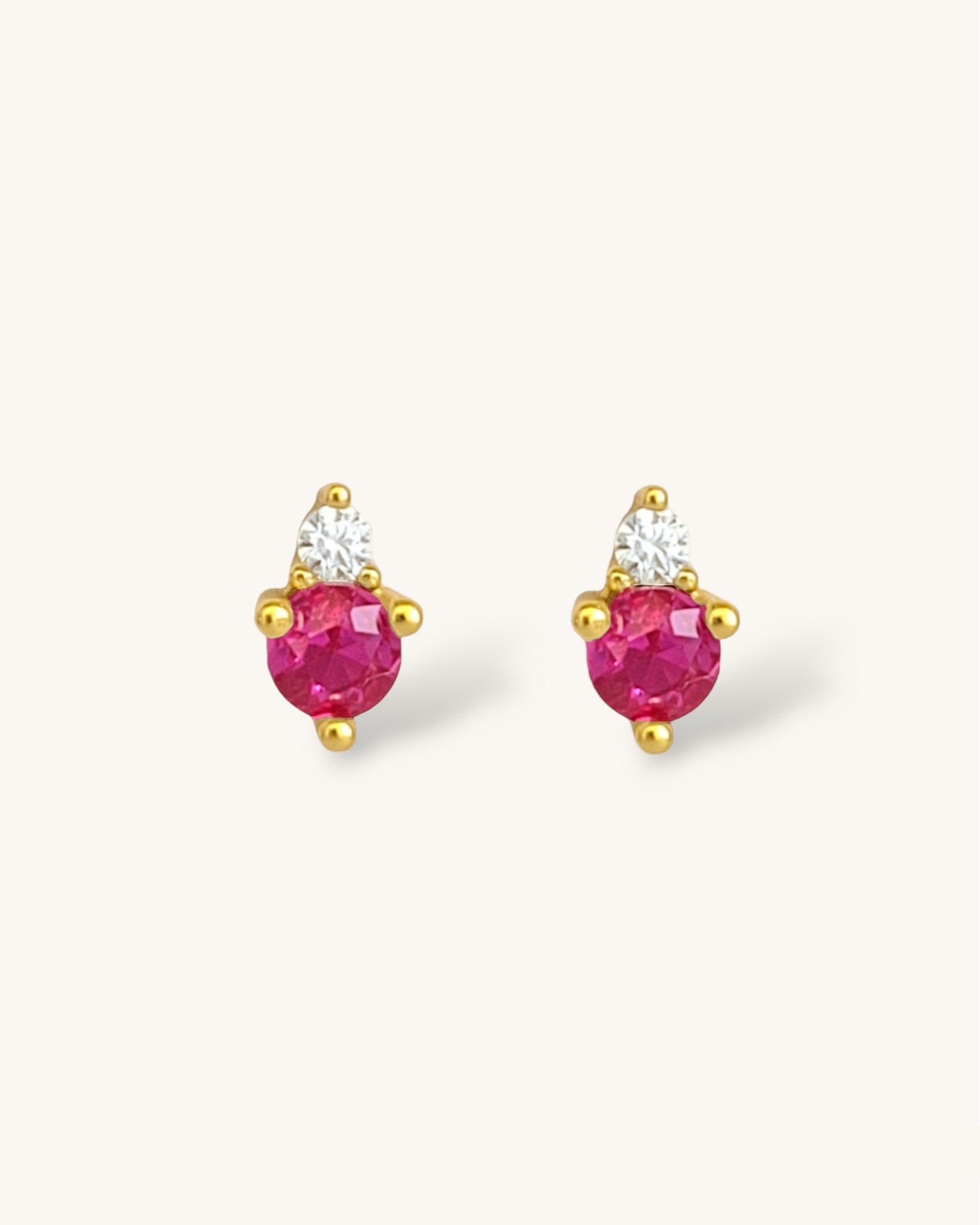 July Birthstone earrings Ruby
