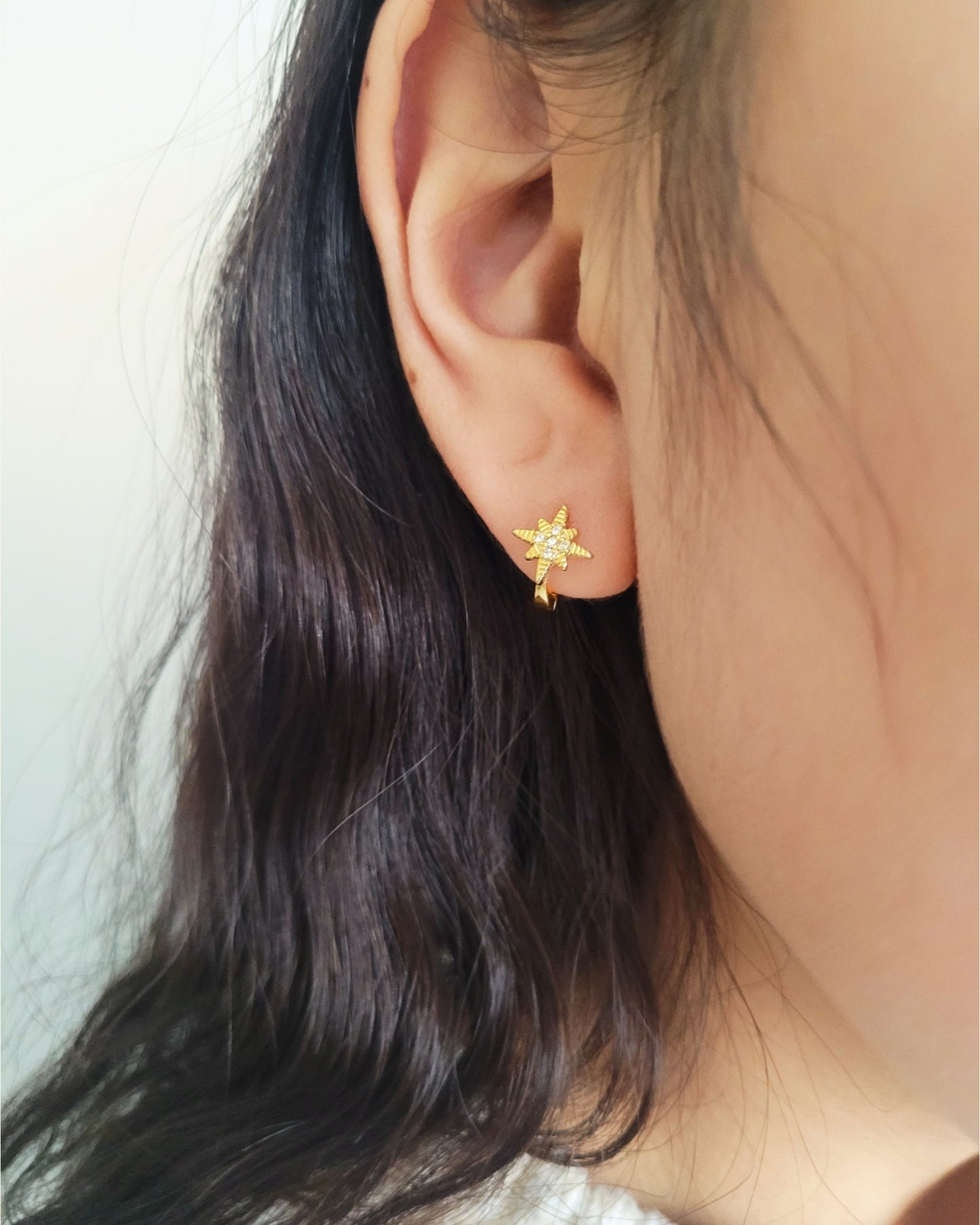 Star ear hoops