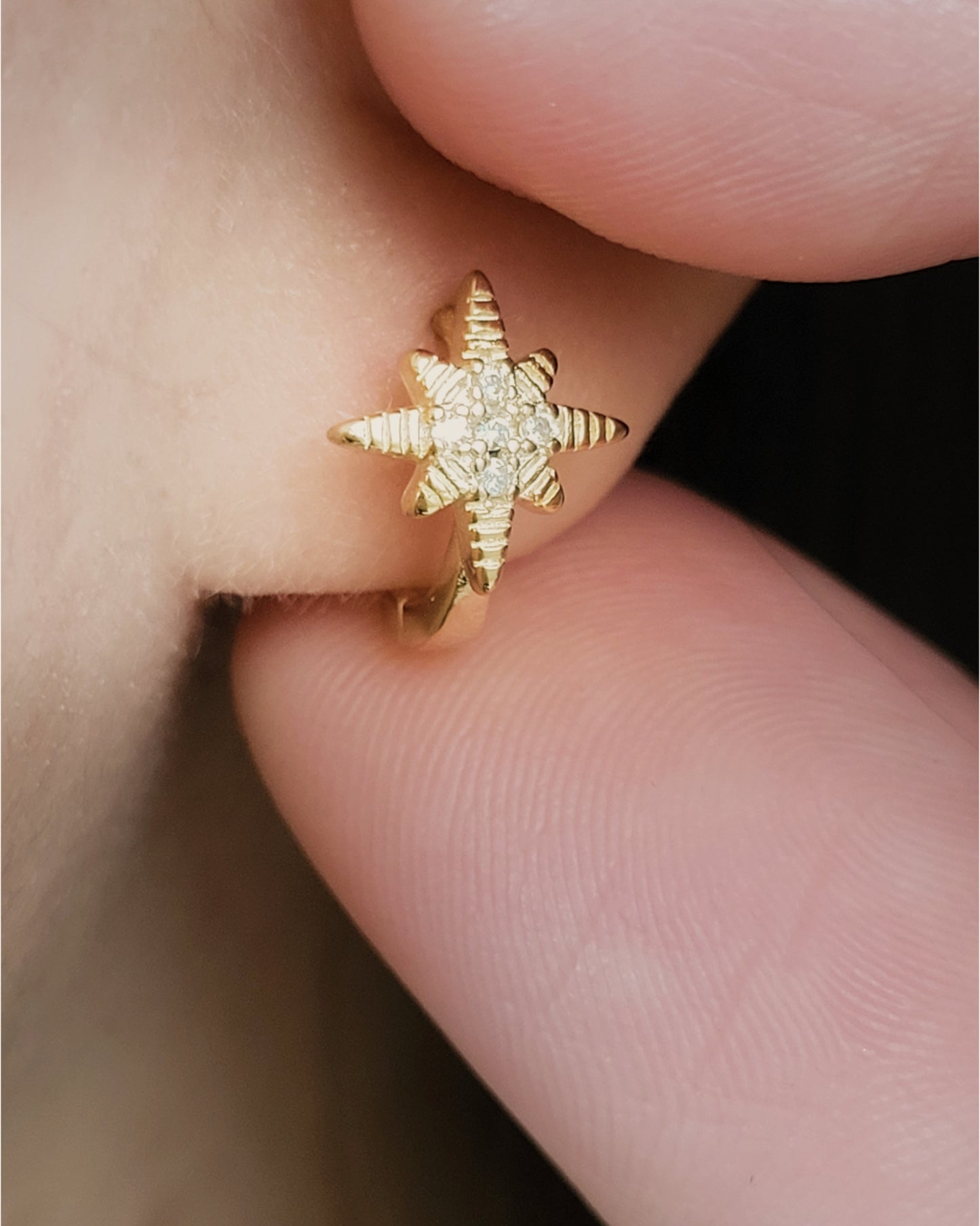 star hoop earrings