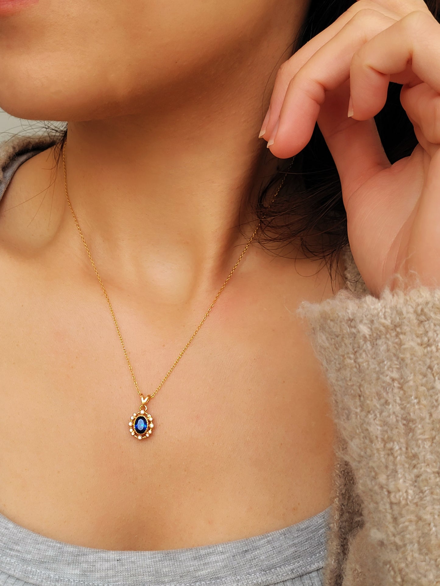 Sapphire Pendant Necklace