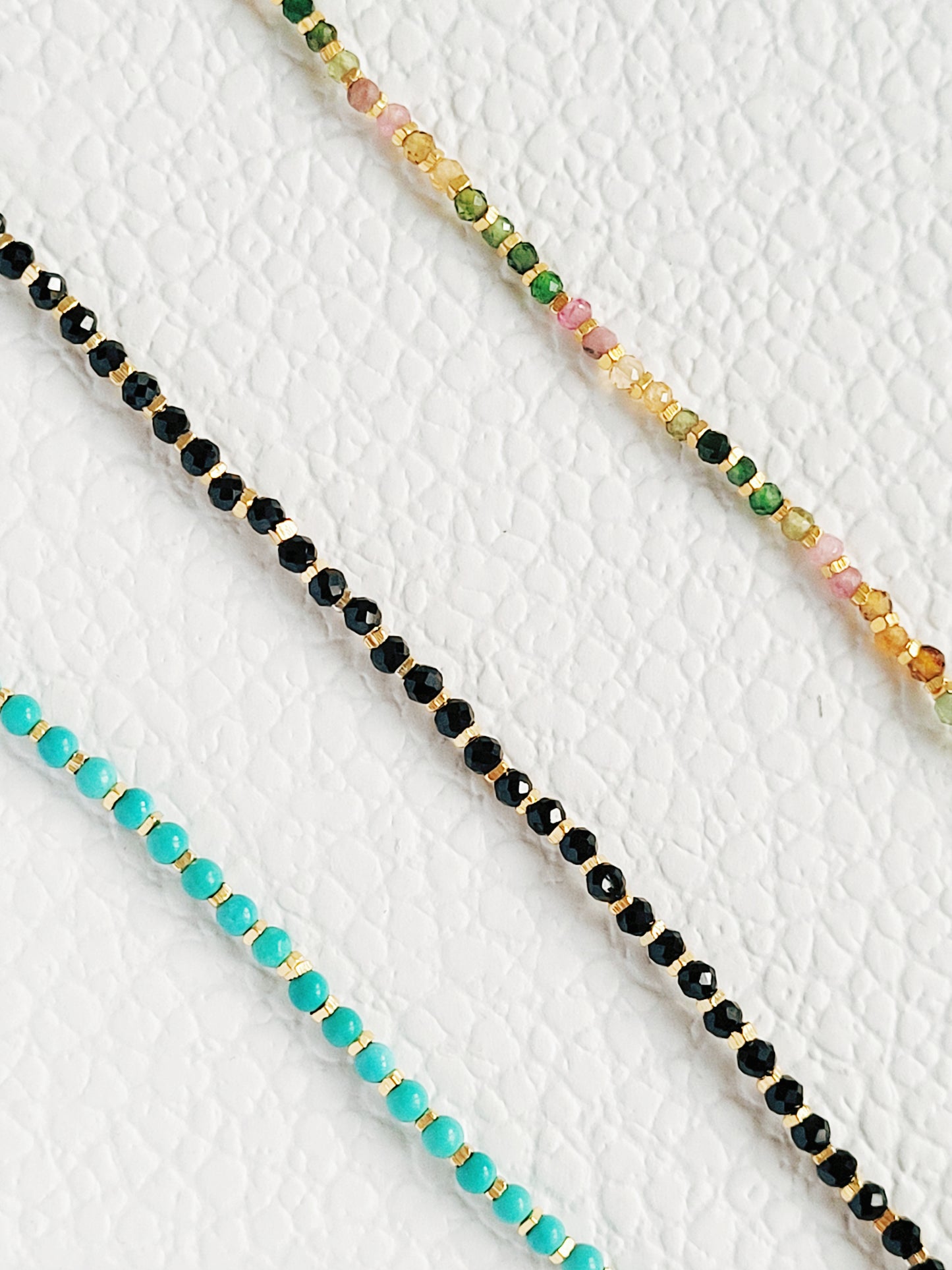 Set of handmade gemstone bracelet