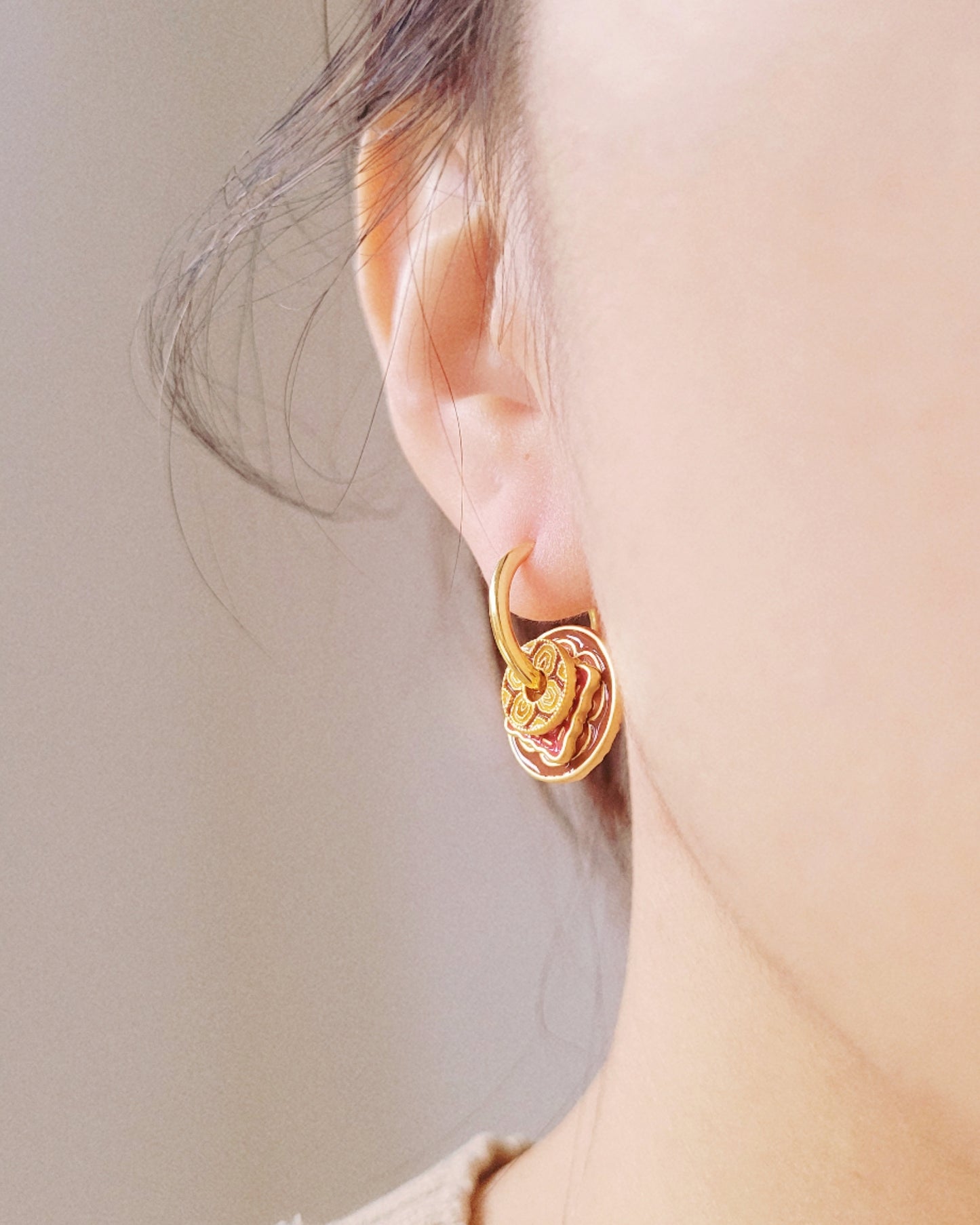 vintage enamel earrings