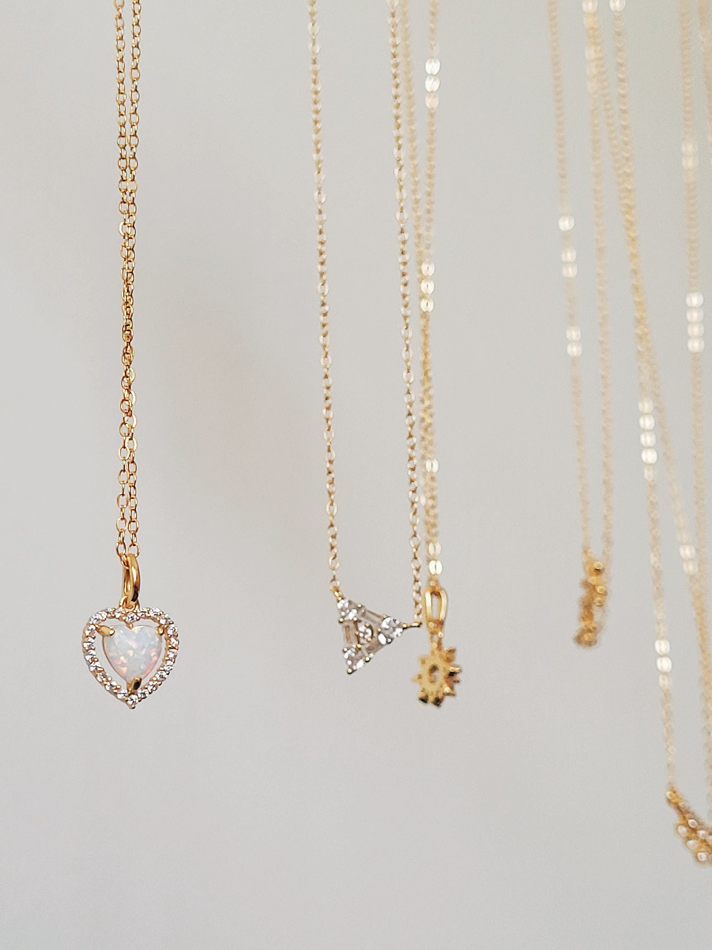 Dainty Heart Opal Necklace