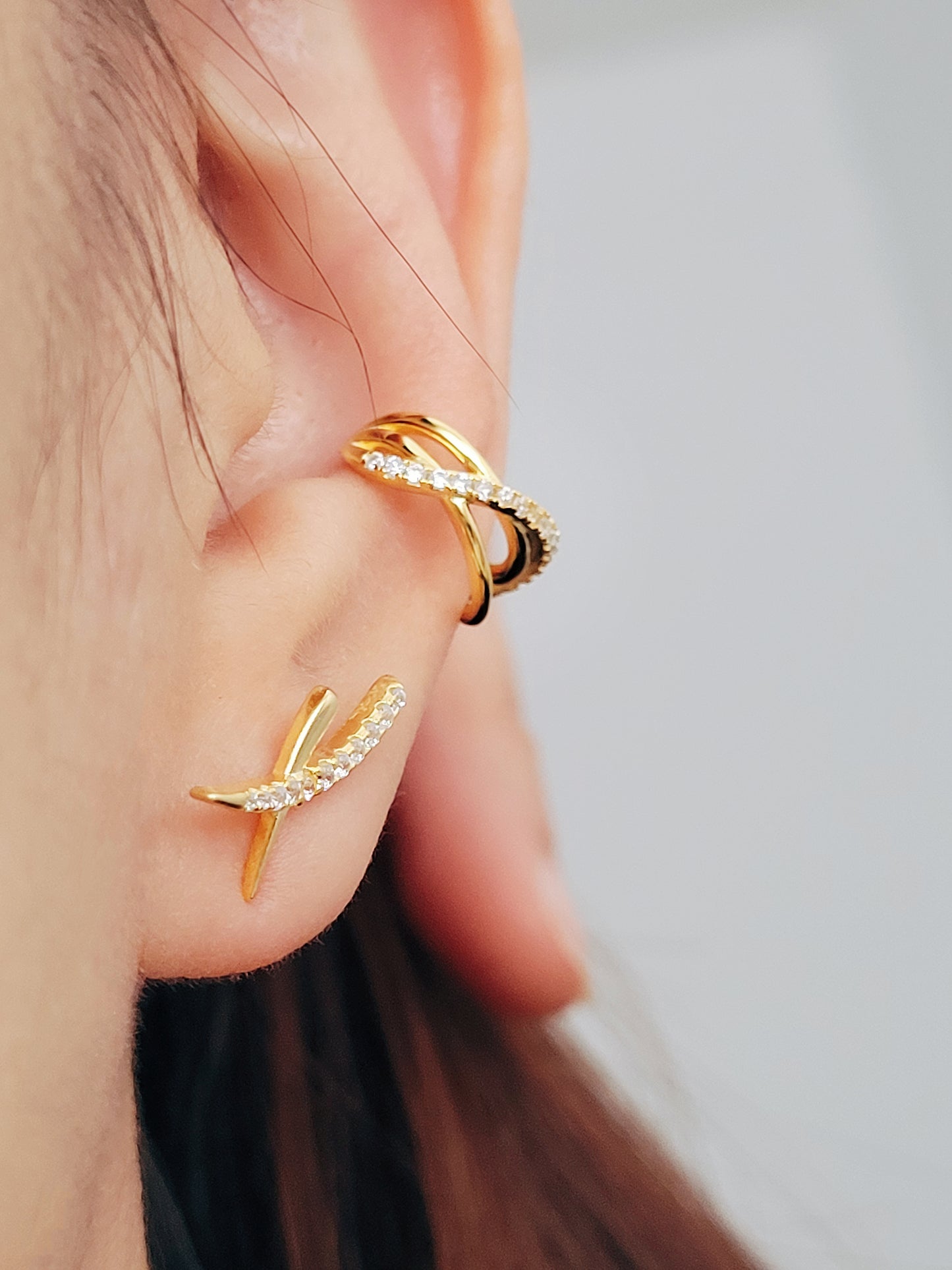 Triple Pave Ear Cuff
