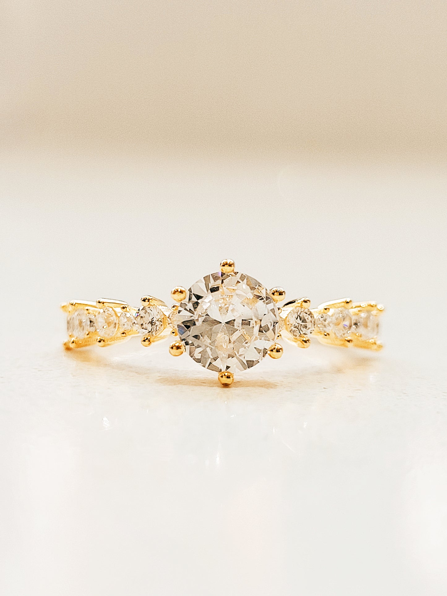 Dainty Solitaire Diamond Ring