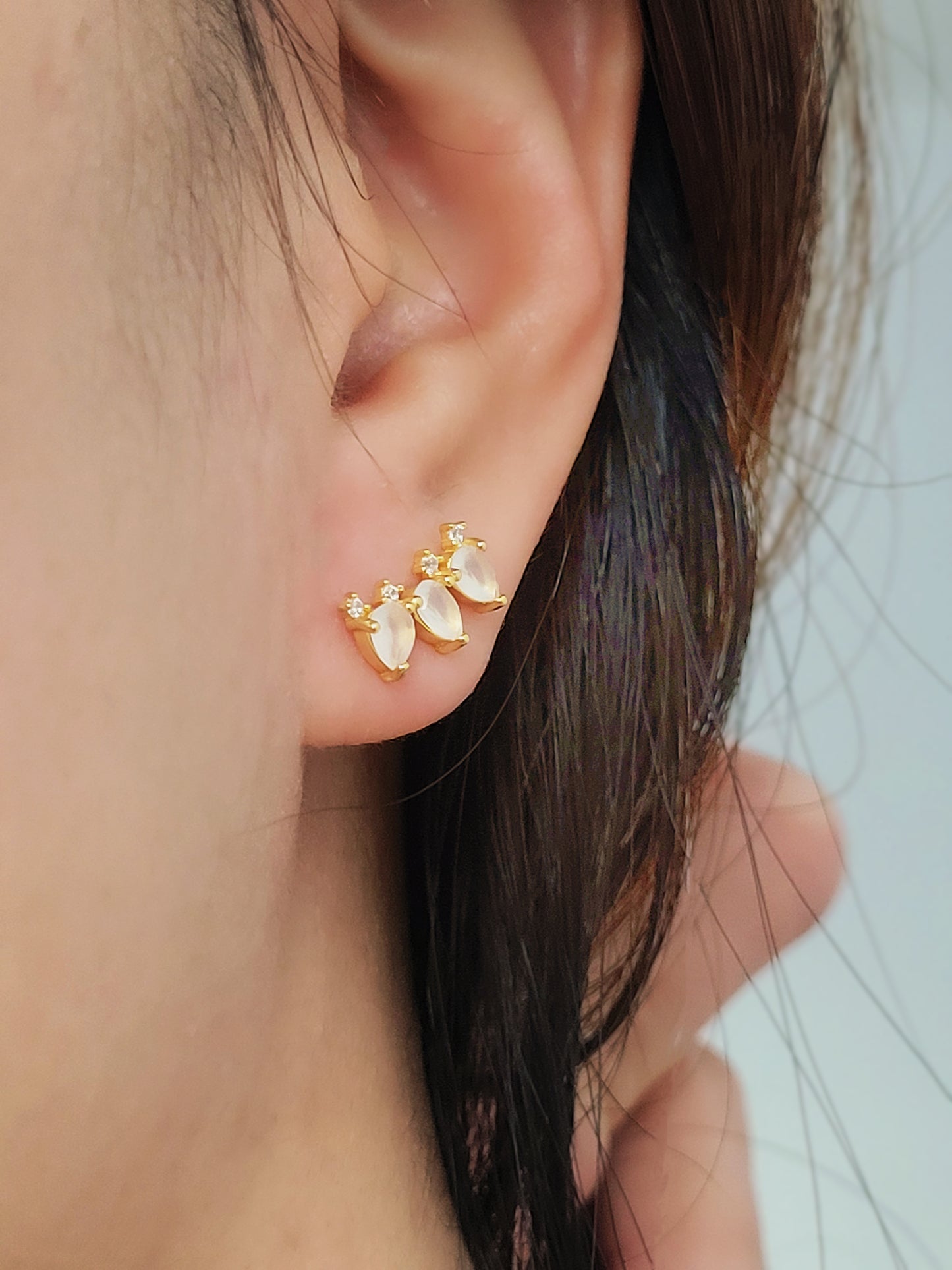 Moonstone Stud Earrings