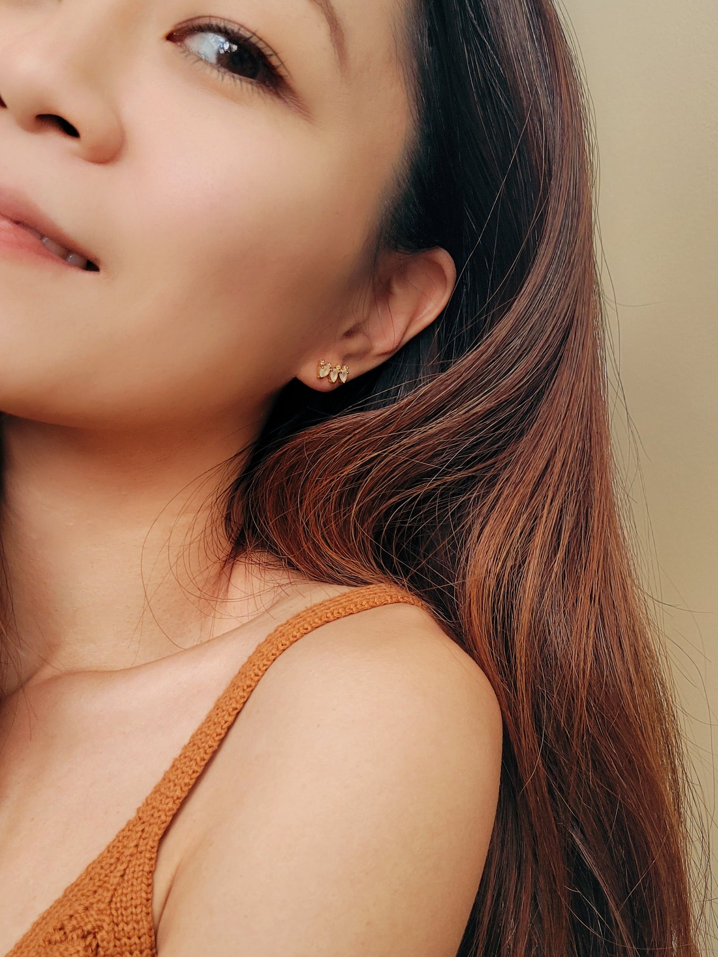 Moonstone Stud Earrings