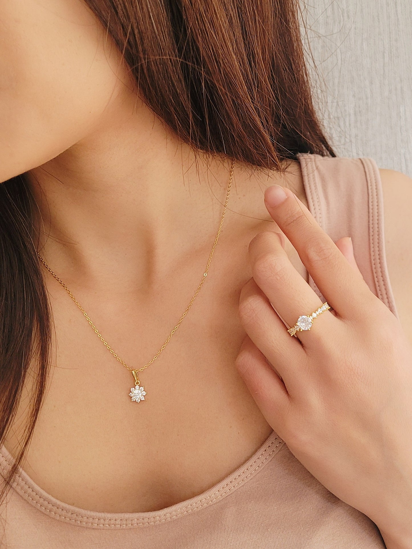 Marquise Flower Necklace