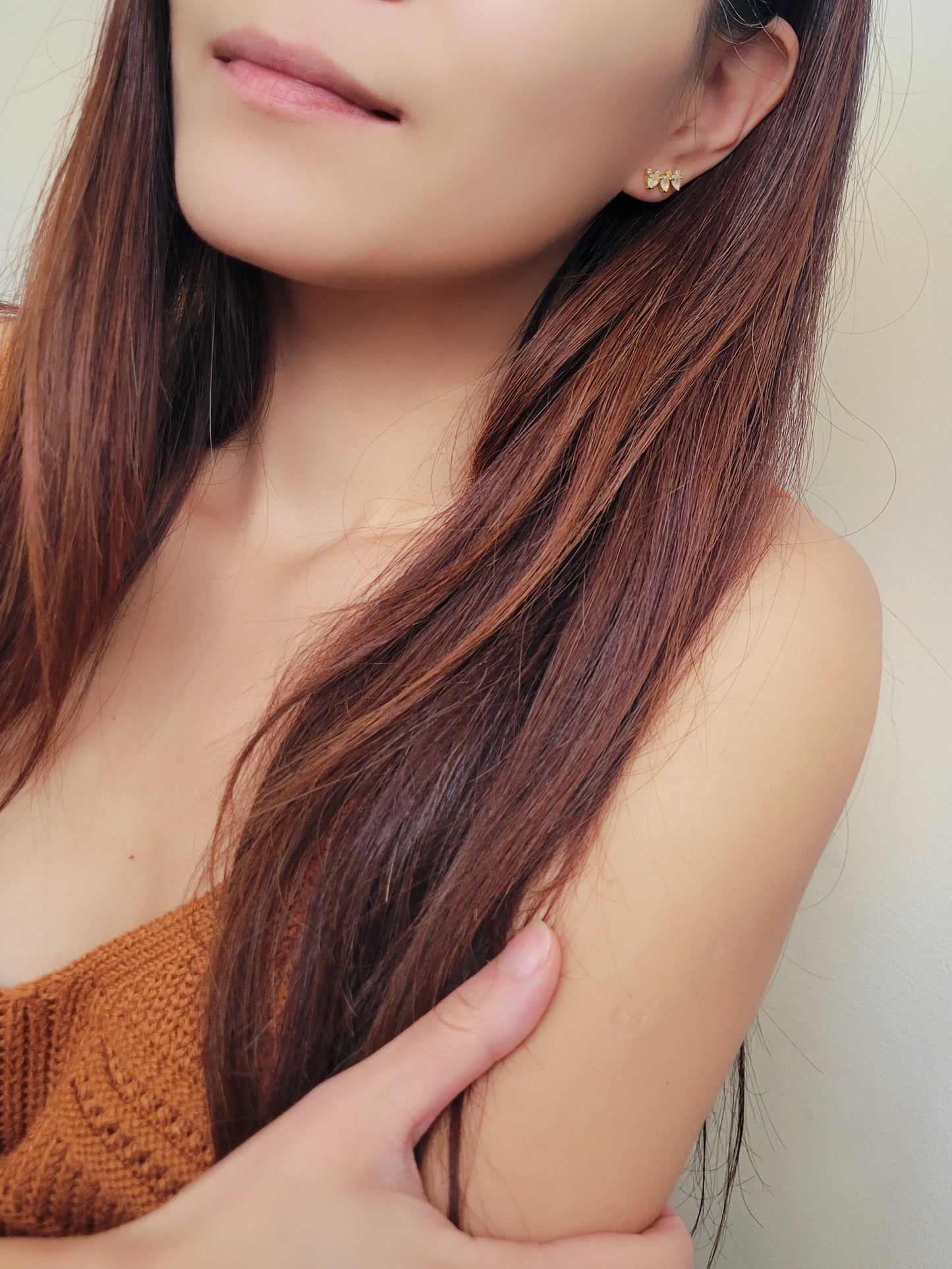 Moonstone Stud Earrings