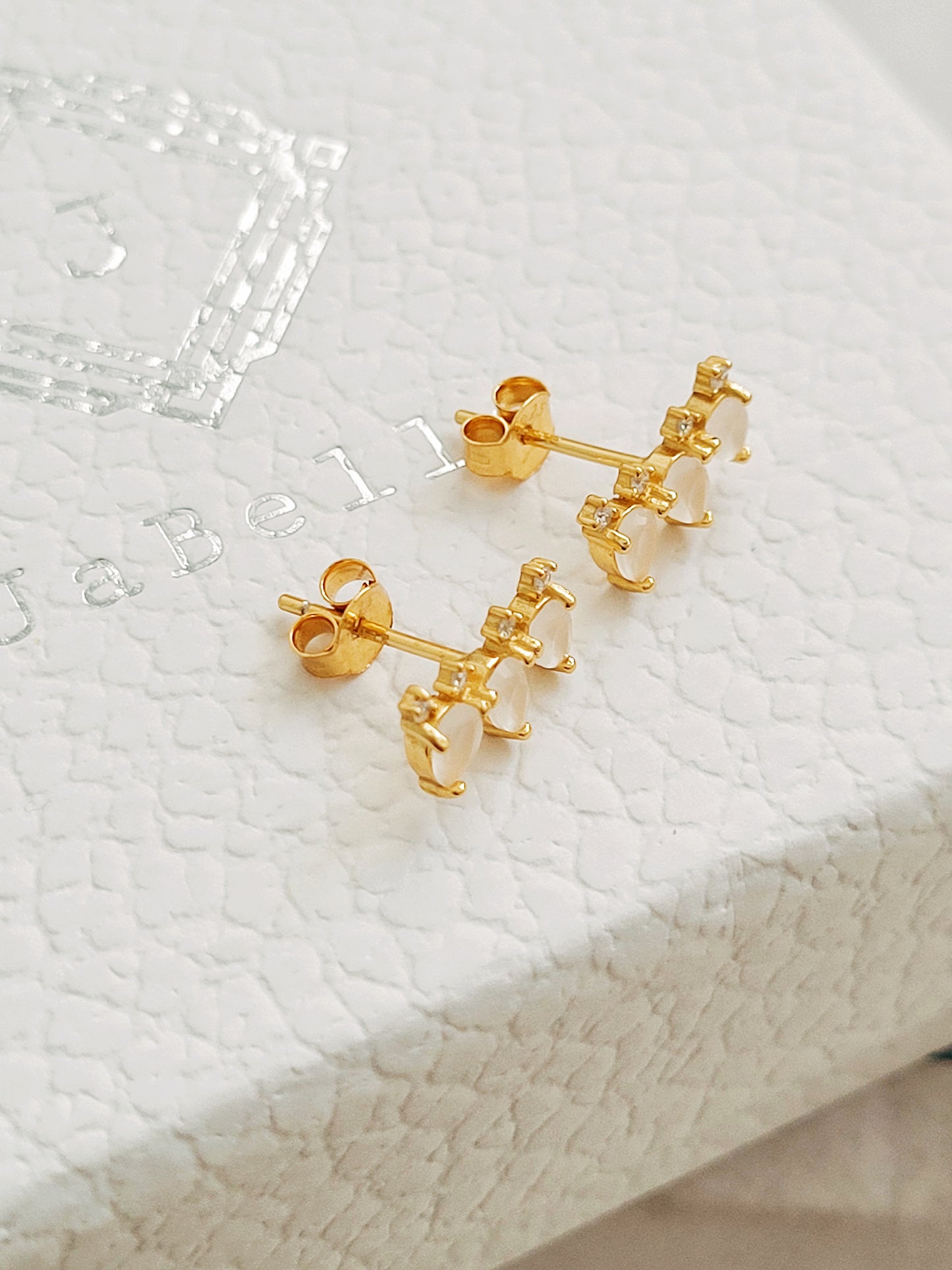 Moonstone Stud Earrings