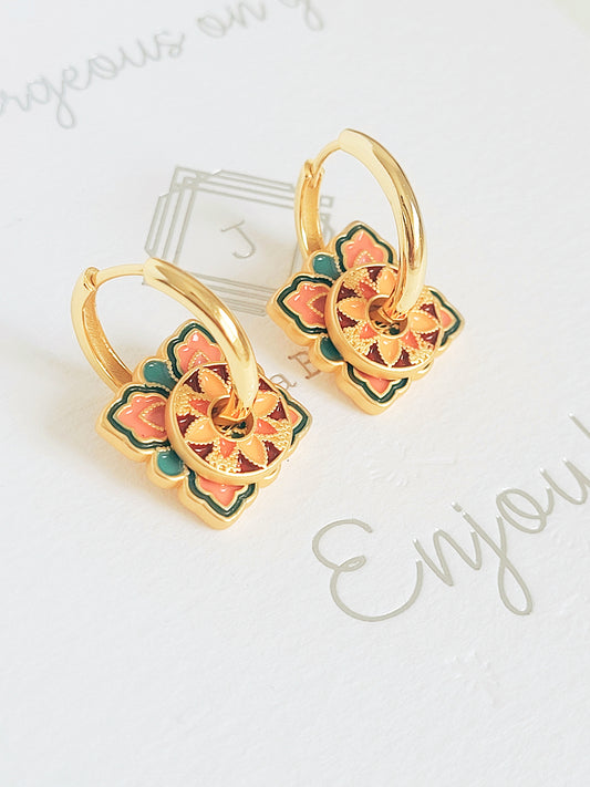 Enamel Earrings
