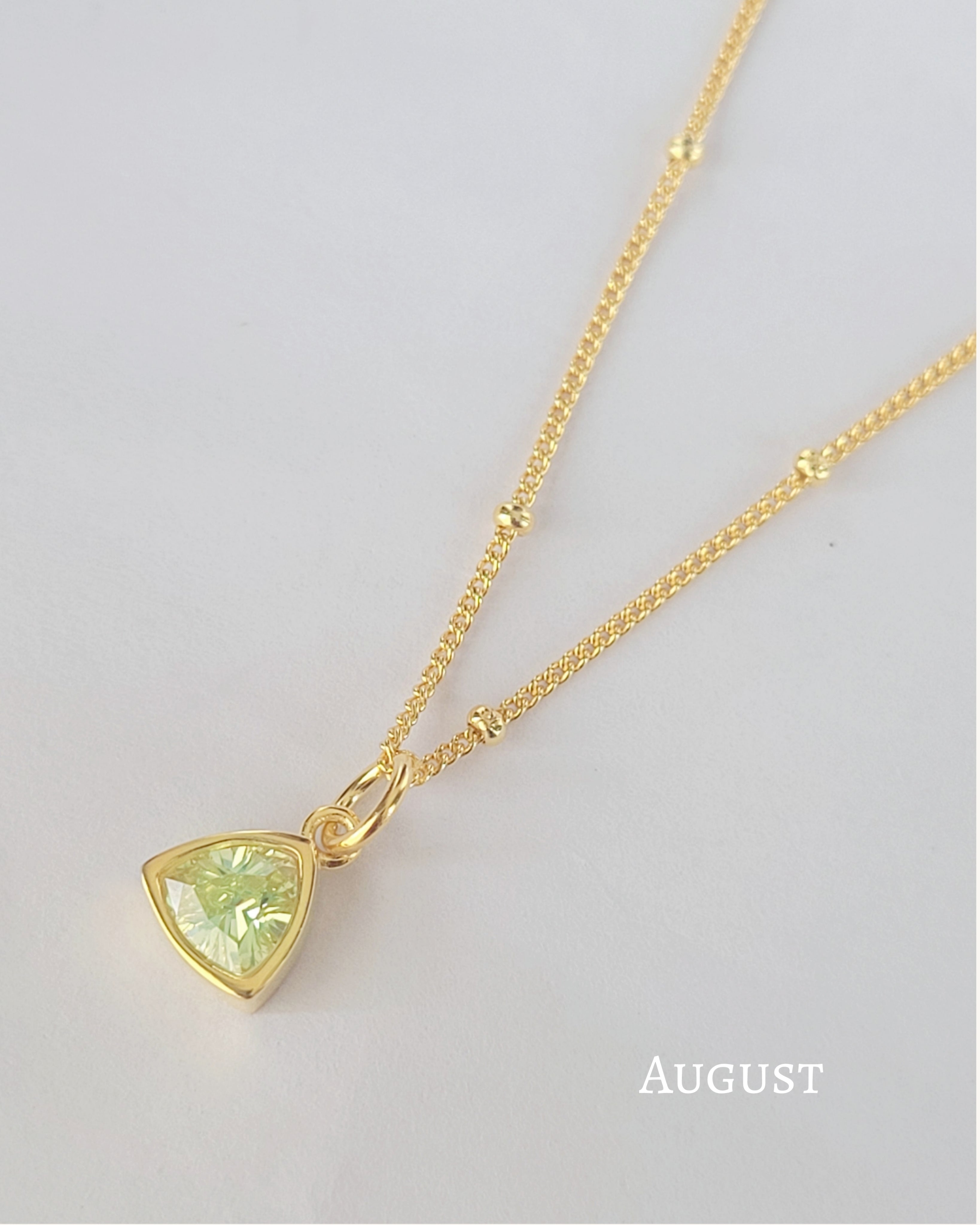 August birthstone necklace 