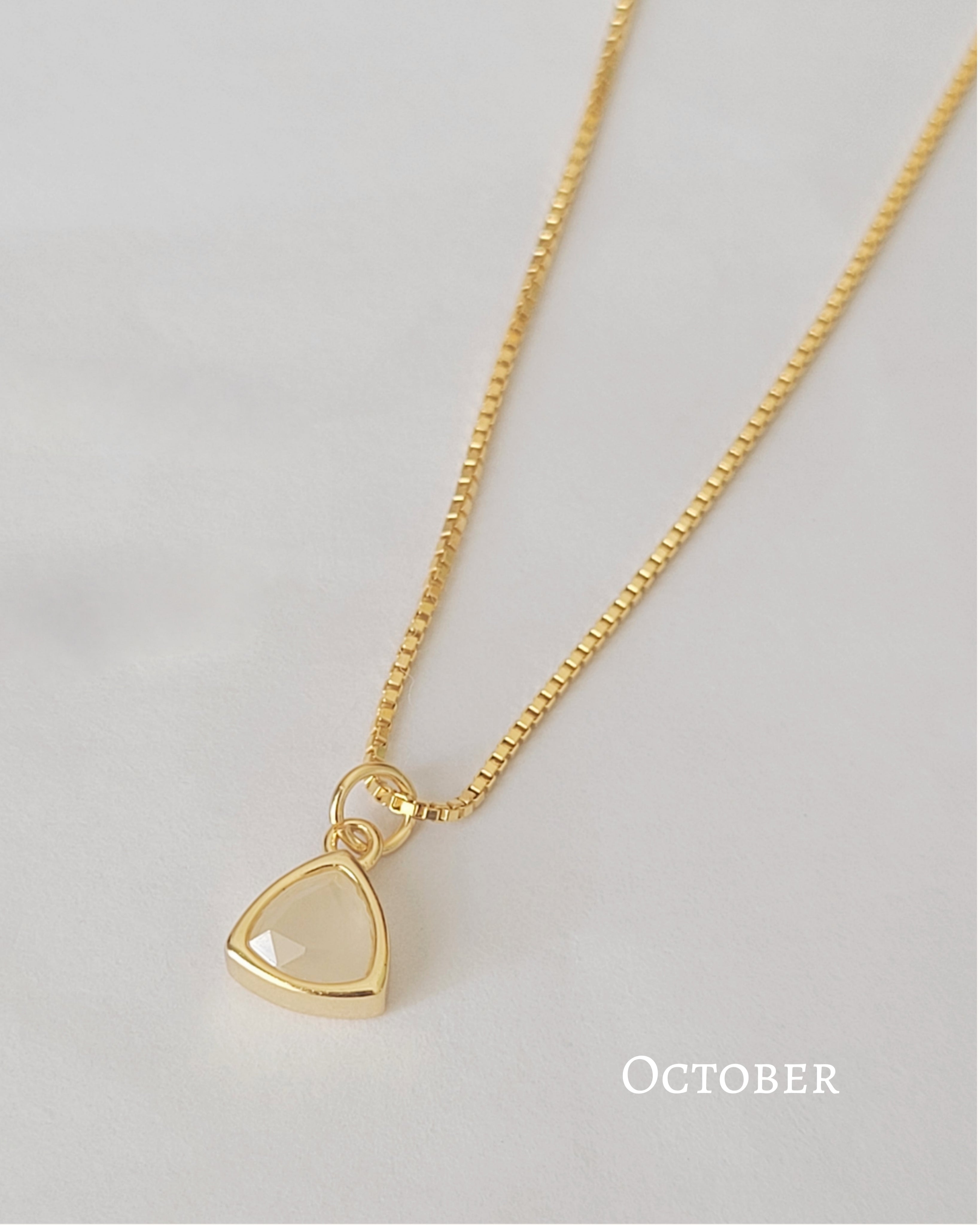 October birthstone necklace 