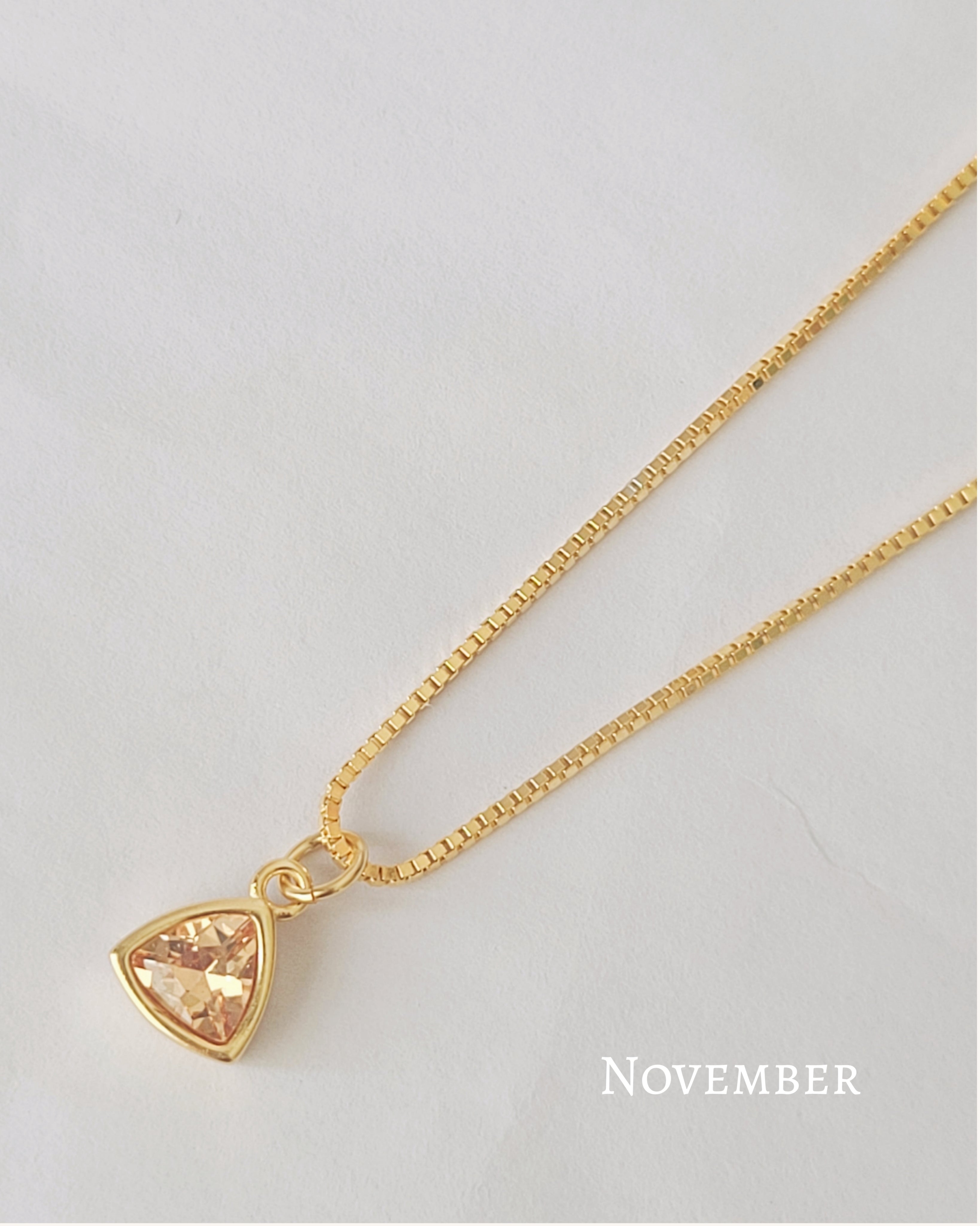 November birthstone necklace 