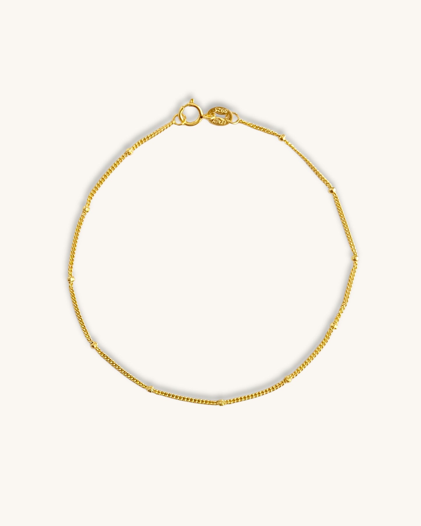 gold beaded bracelet