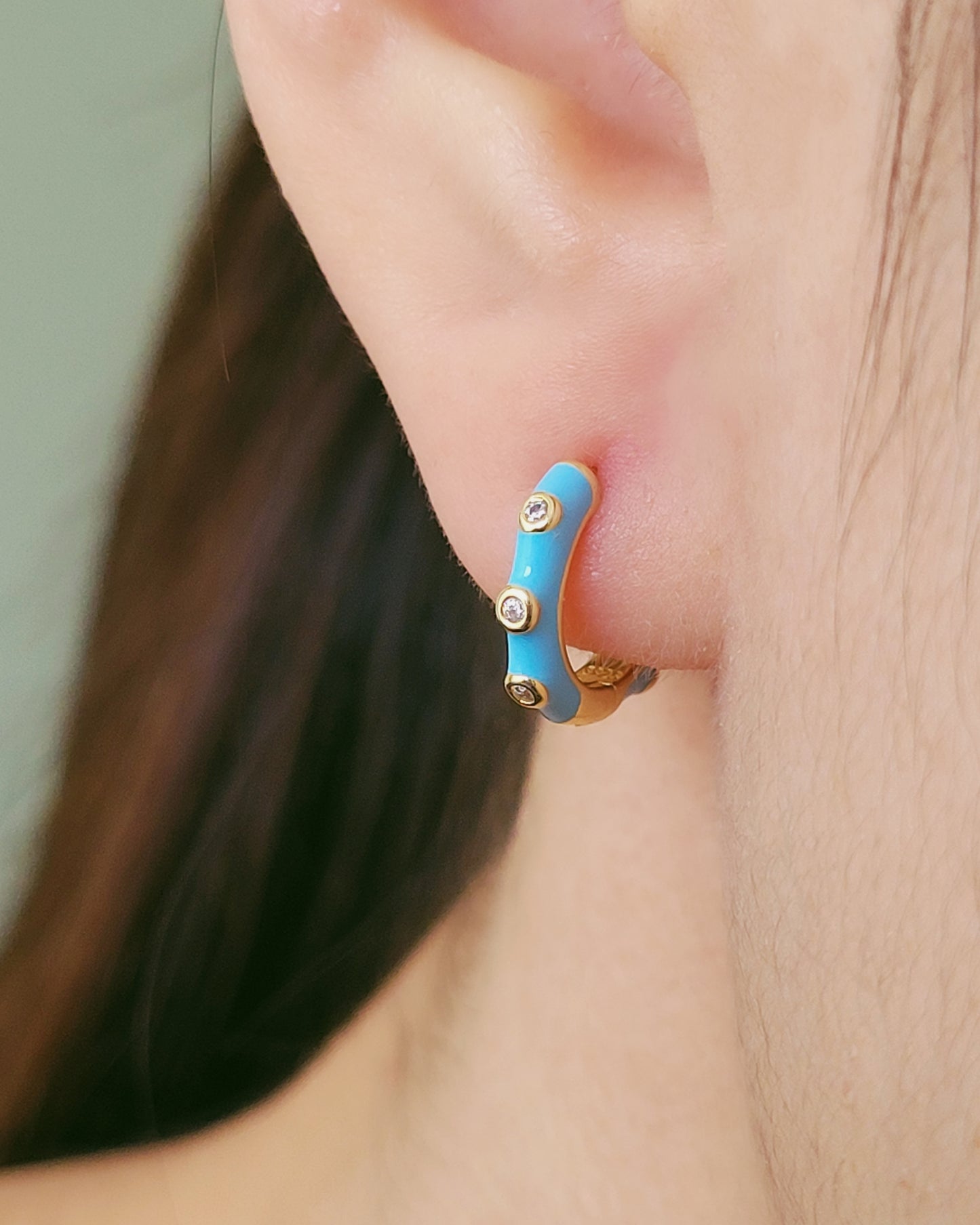 enamel earrings
