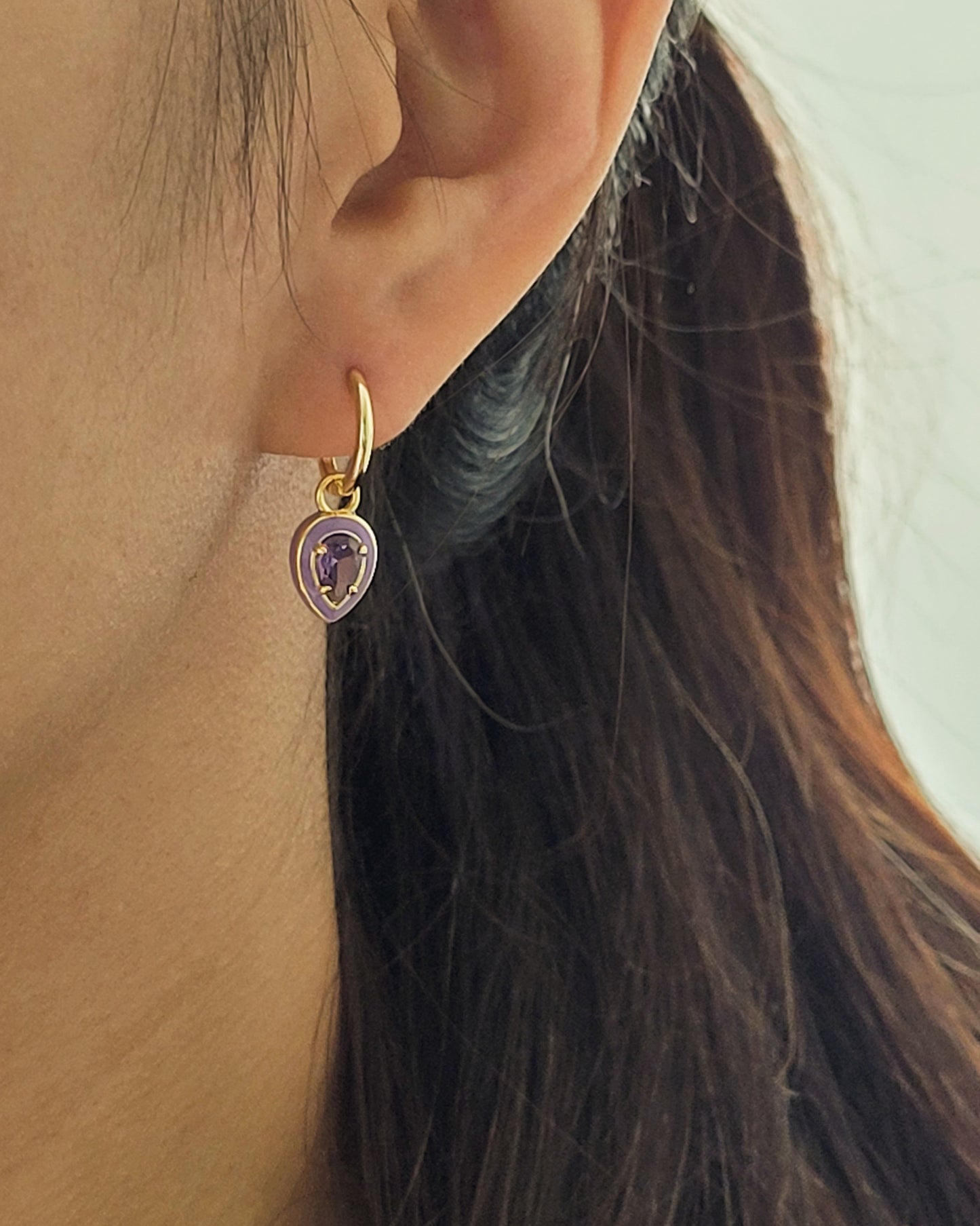 Purple Teardrop Huggies