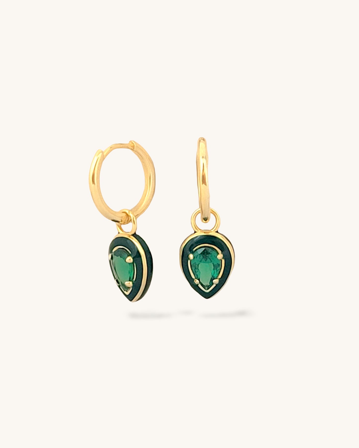 Green Teardrop Huggies