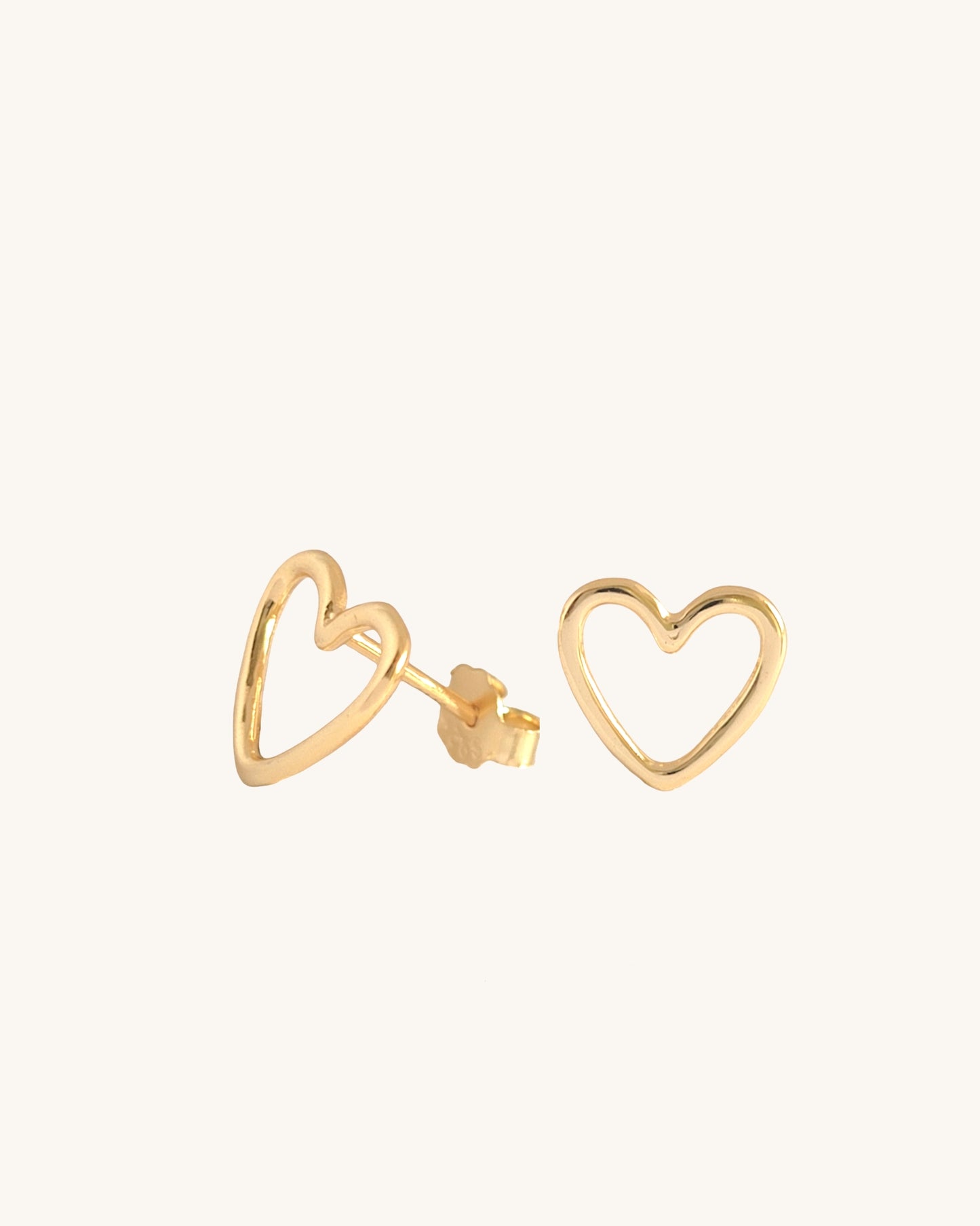 Open Heart Ear Studs