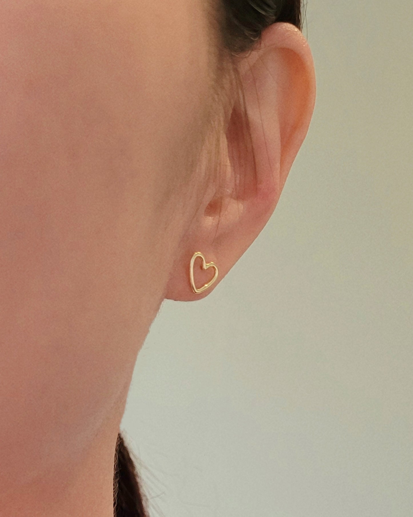 Open Heart Ear Studs