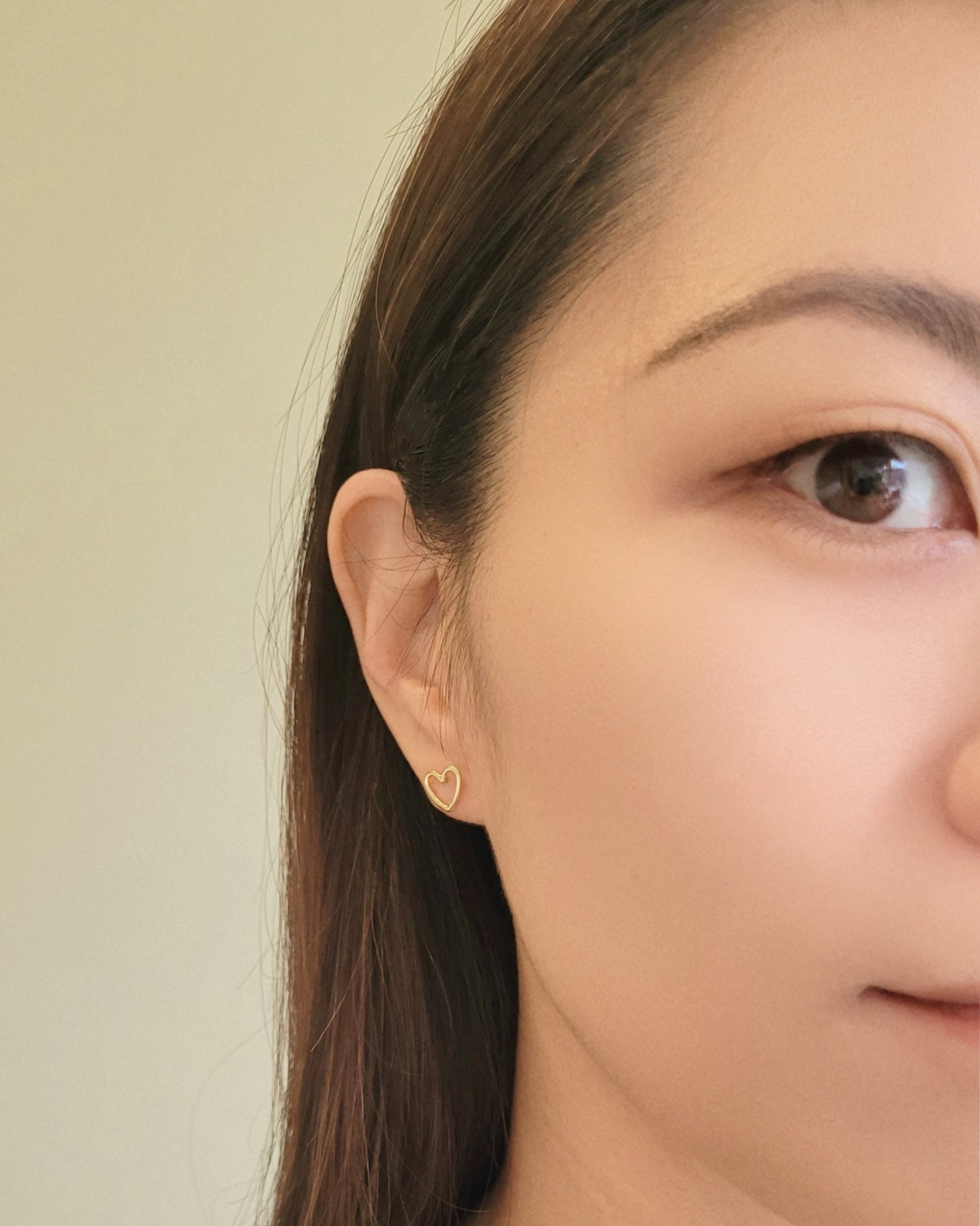 Open Heart Ear Studs