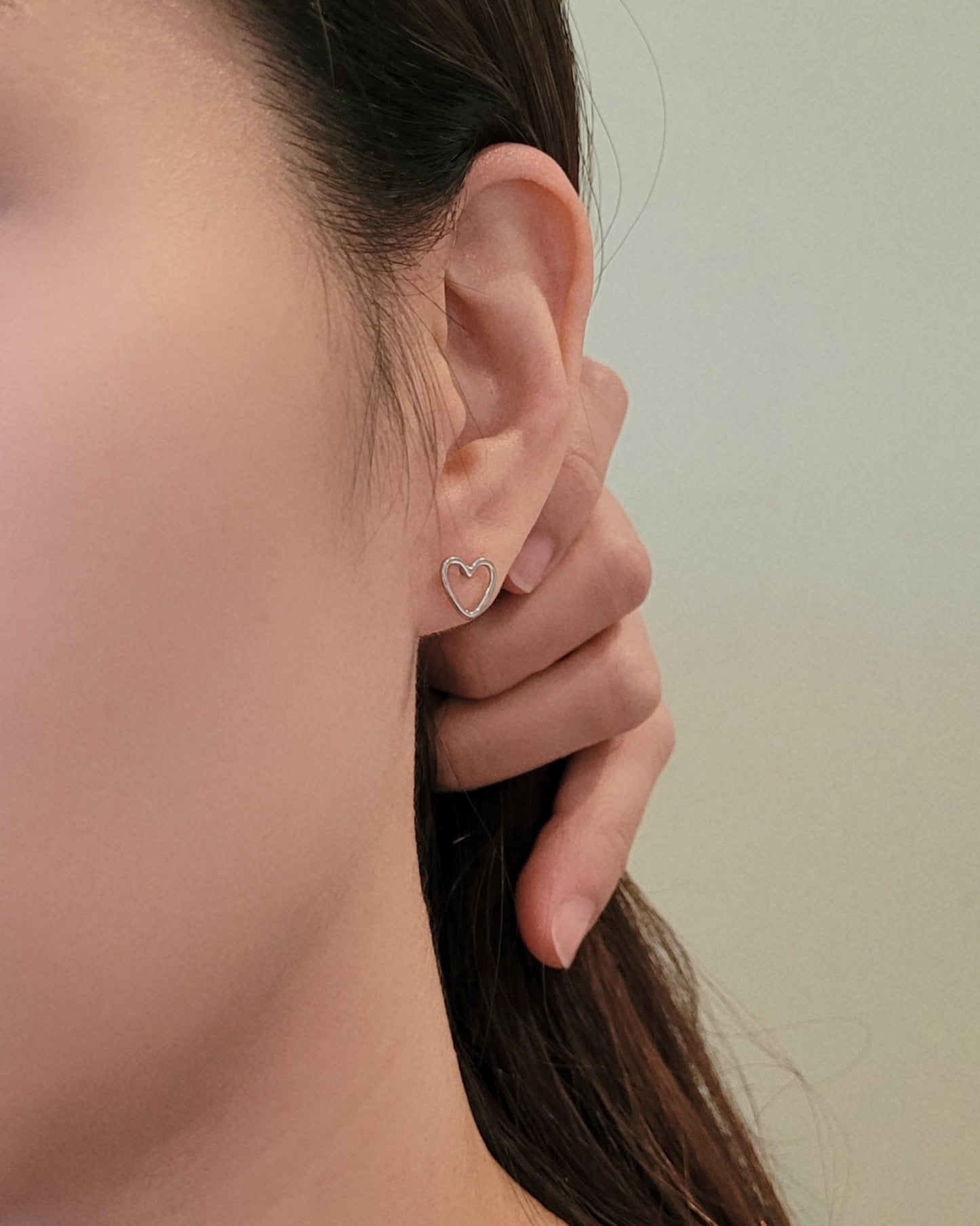 Open Heart Ear Studs