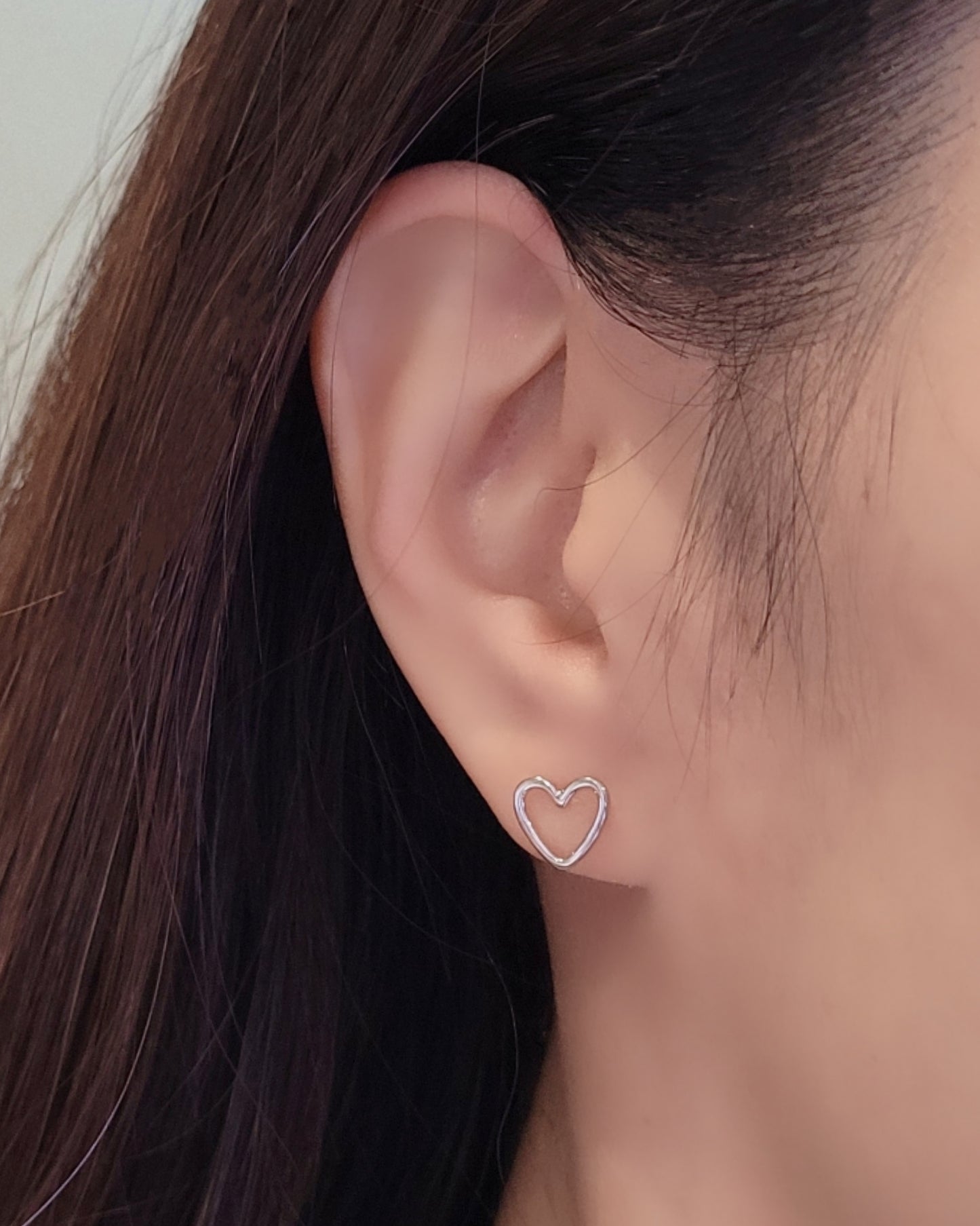 Open Heart Ear Studs