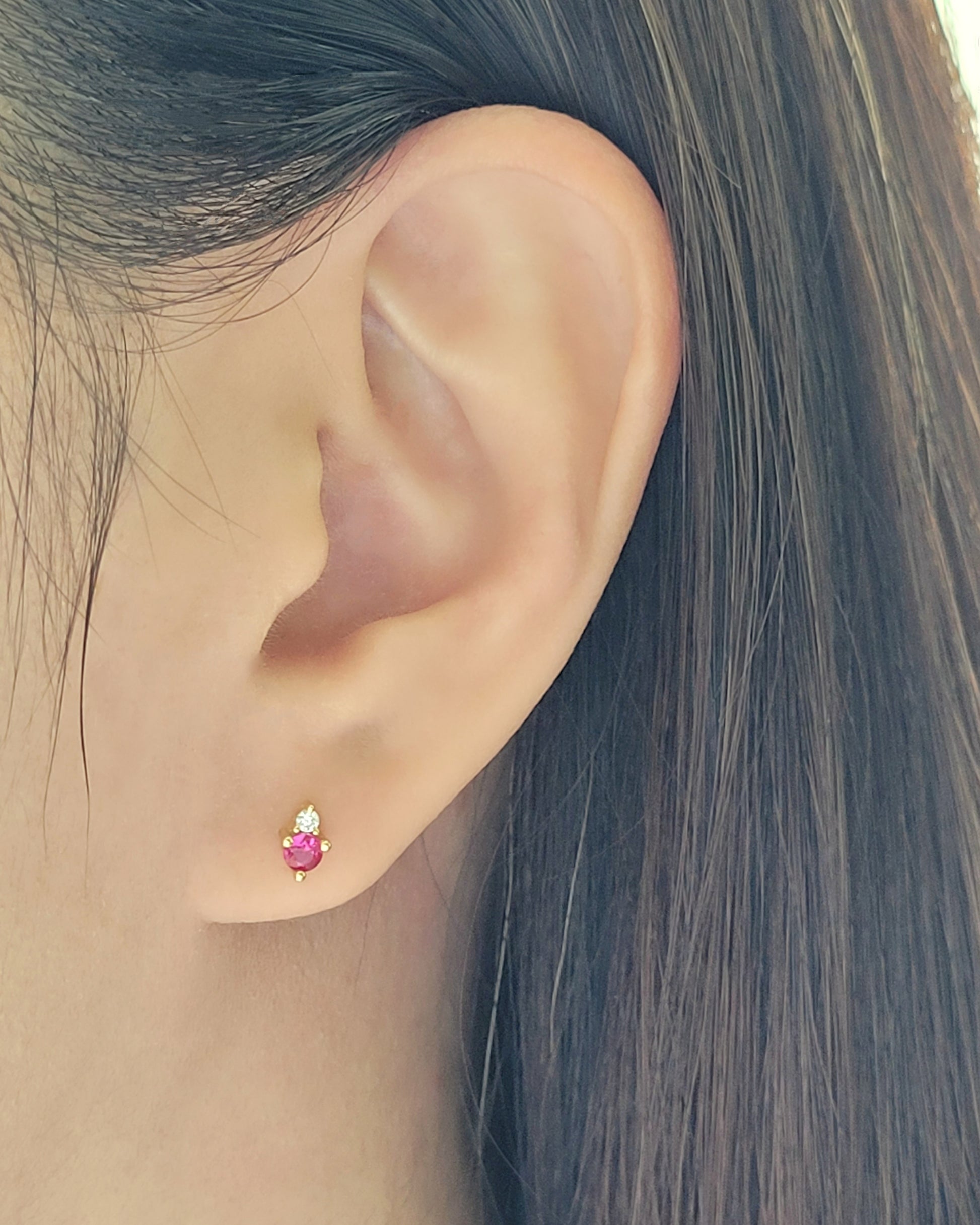 July Birthstone earrings Ruby