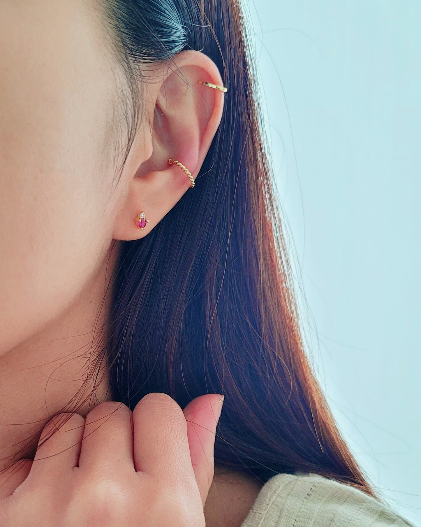 July Birthstone earrings Ruby