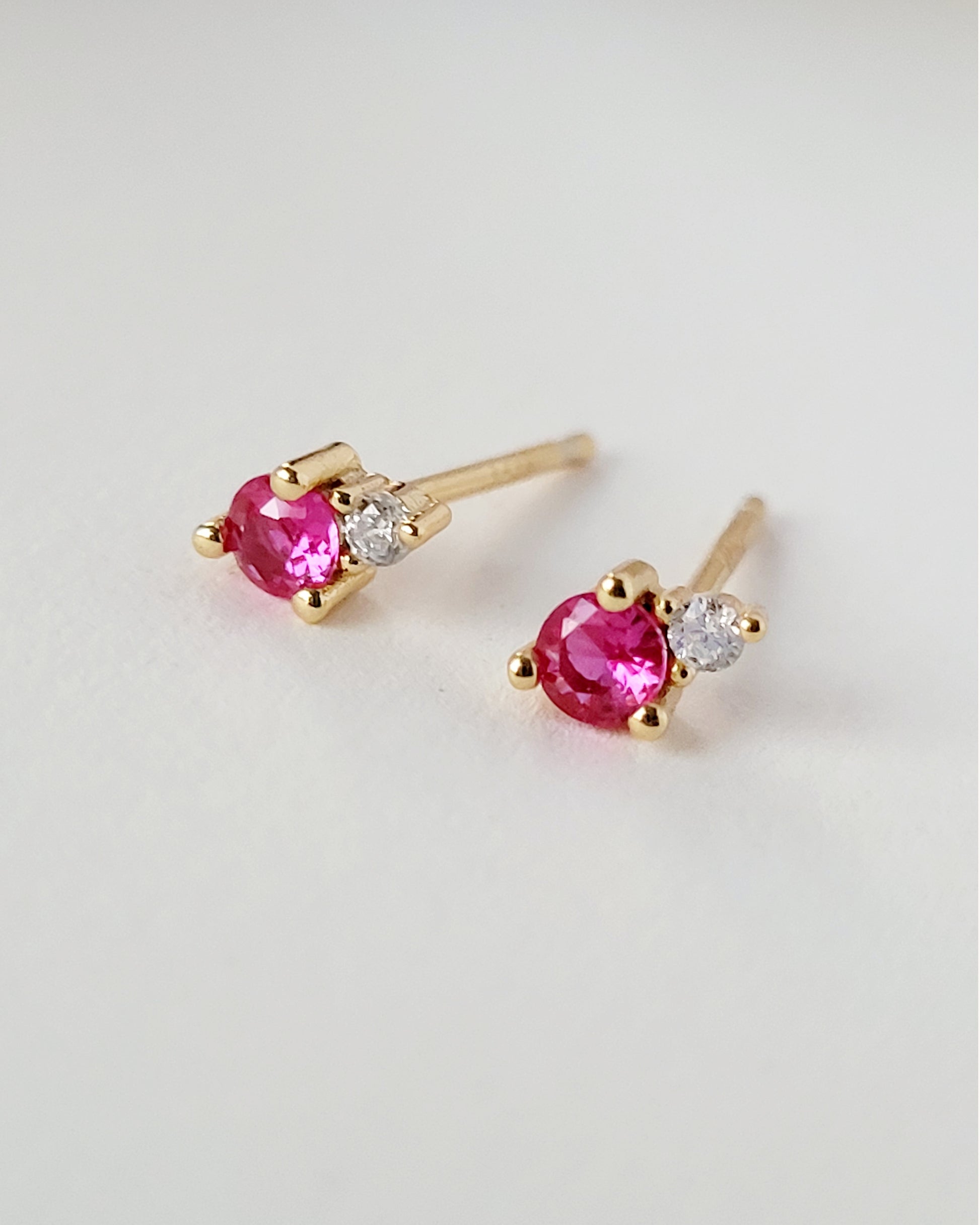 Birthstone earrings July Ruby