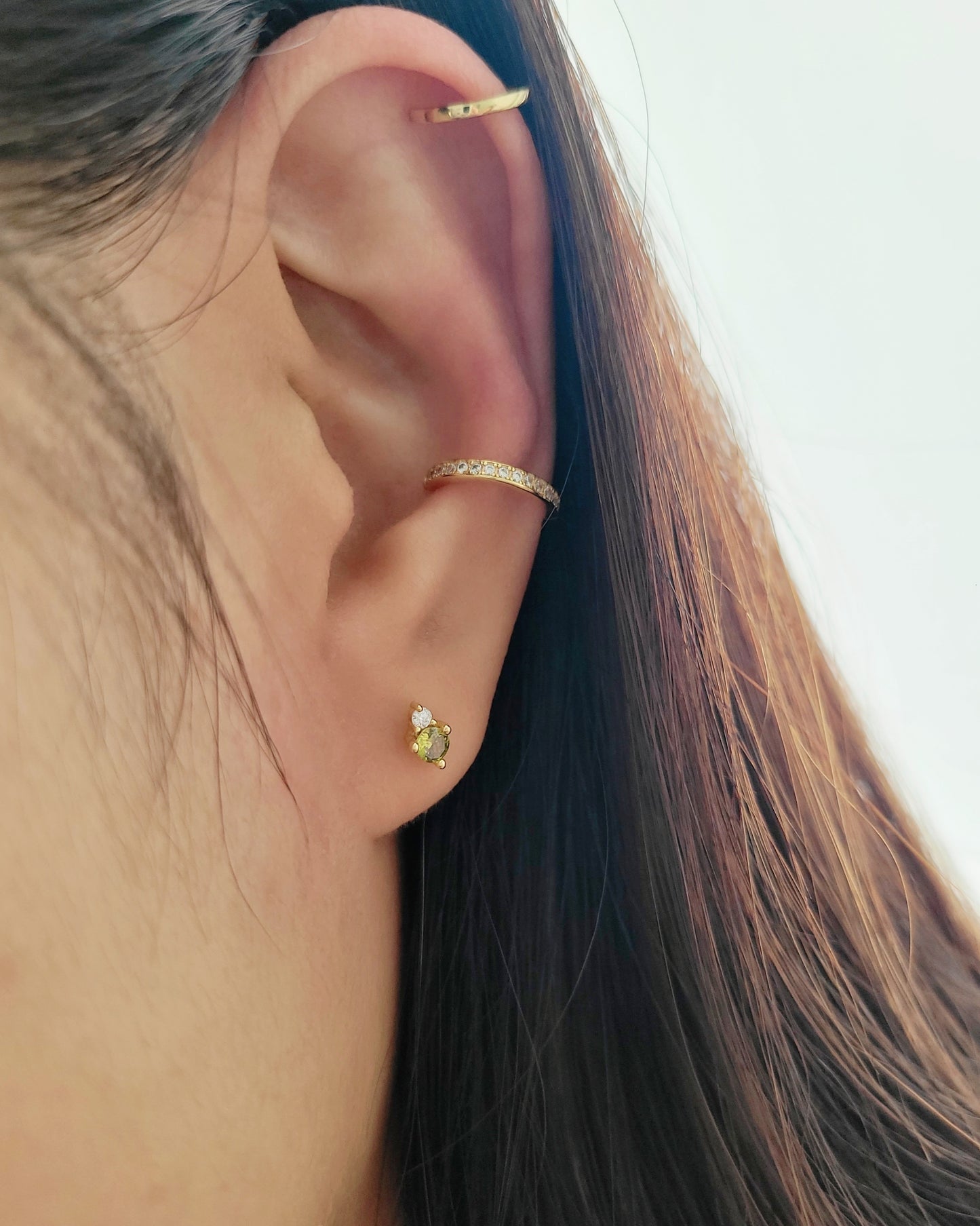 august Birthstone earrings peridot sterling silver 18ct gold plated