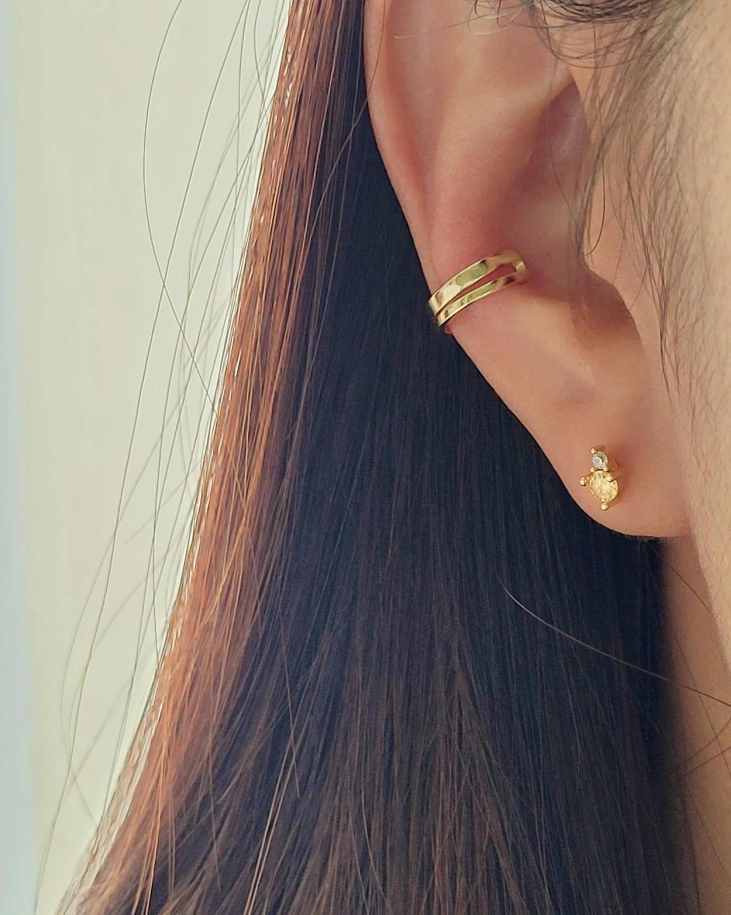 November Birthstone Stud Earrings with Citrine CZ