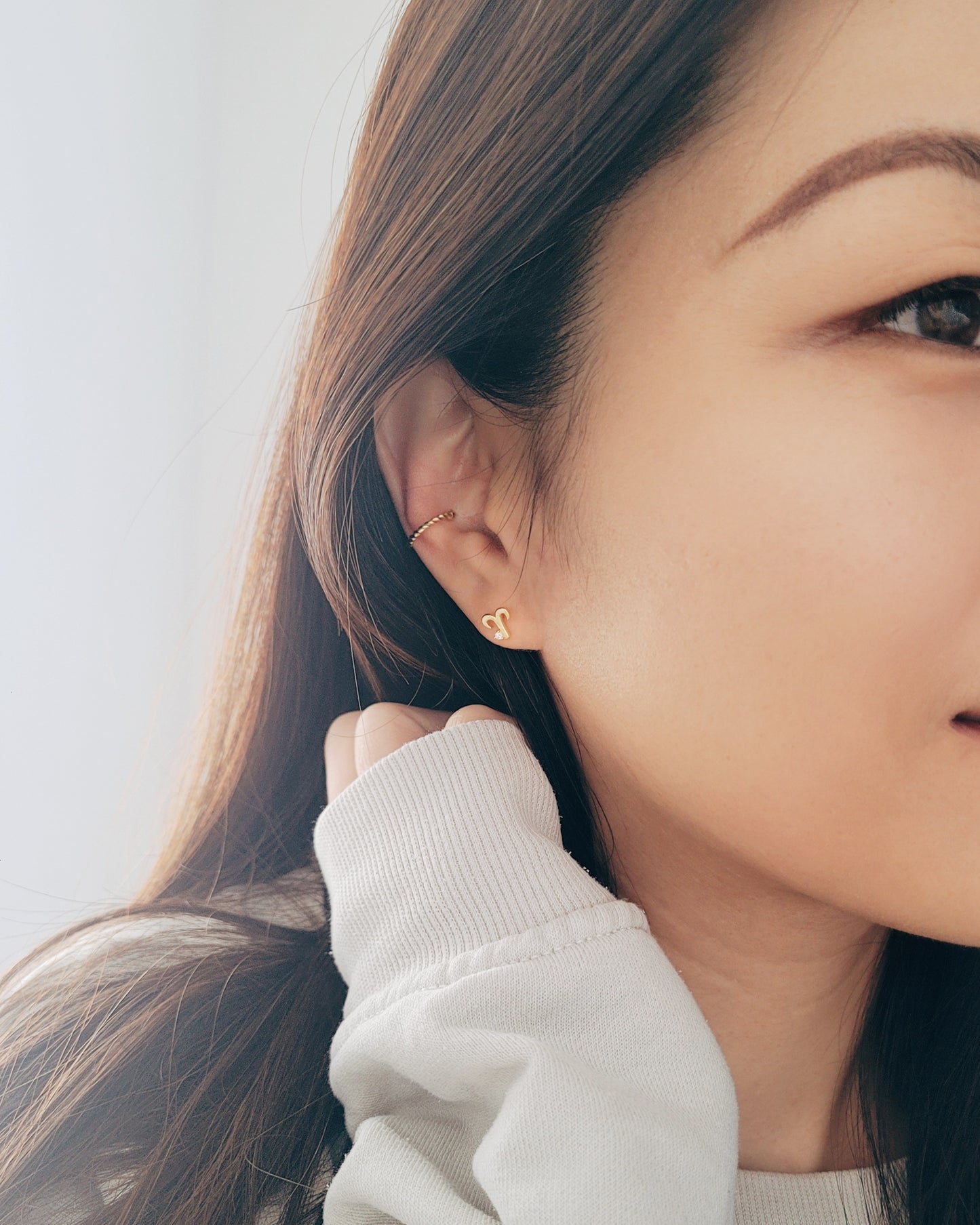 Starry Zodiac Sign Earrings · Aries