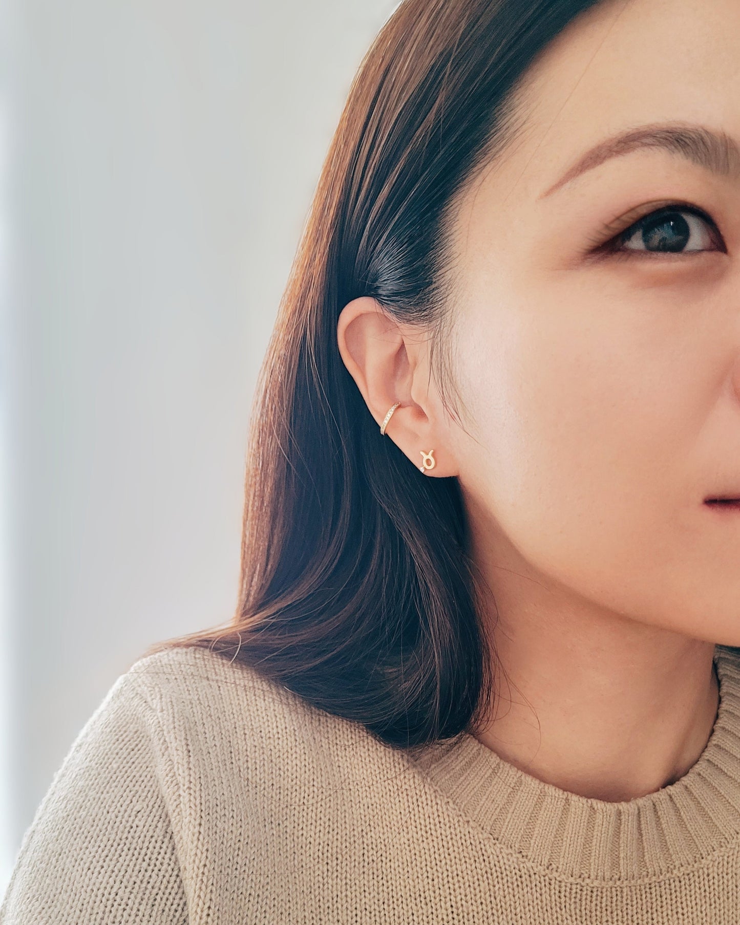 Starry Zodiac Sign Earrings · Taurus