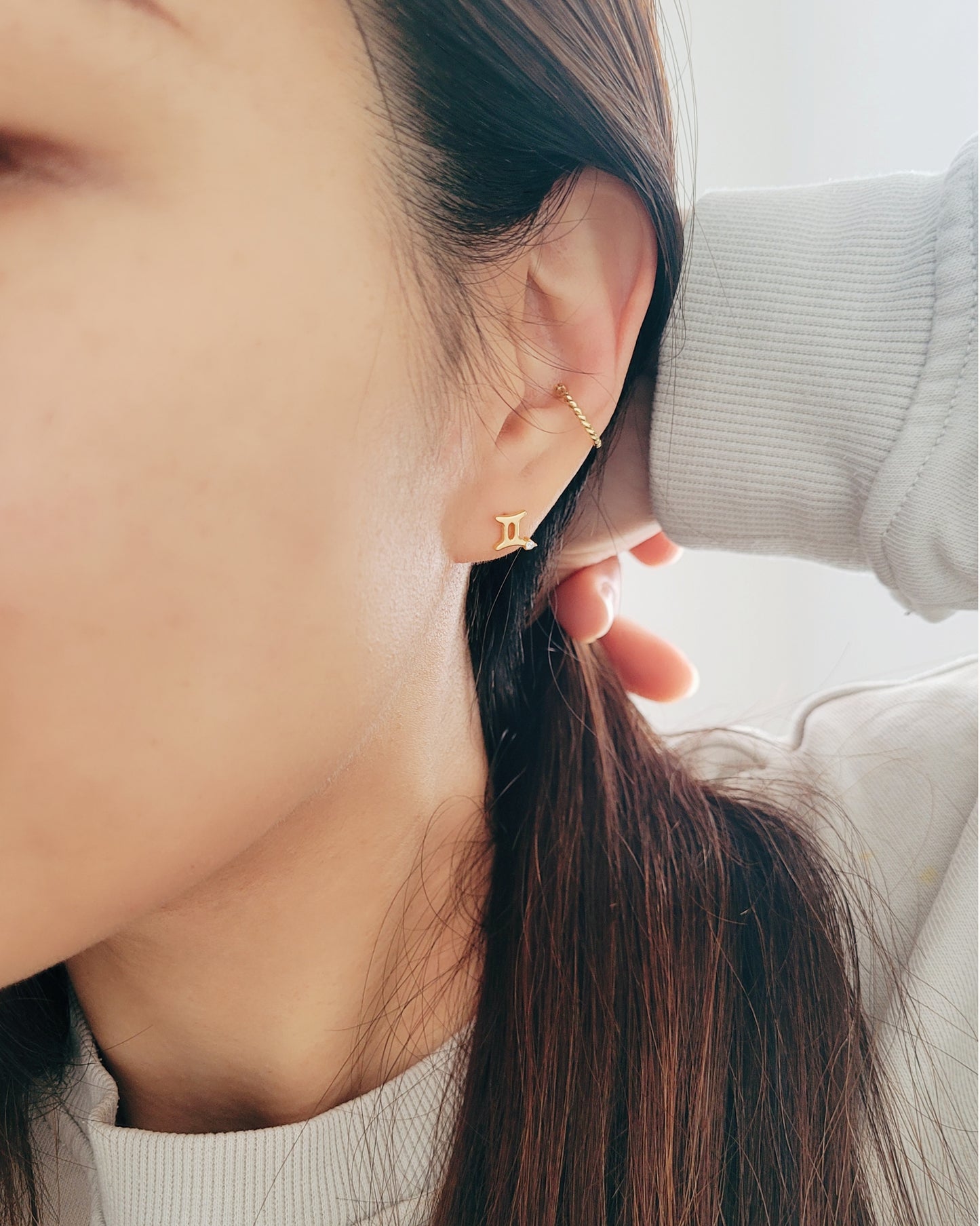 Starry Zodiac Sign Earrings · Gemini
