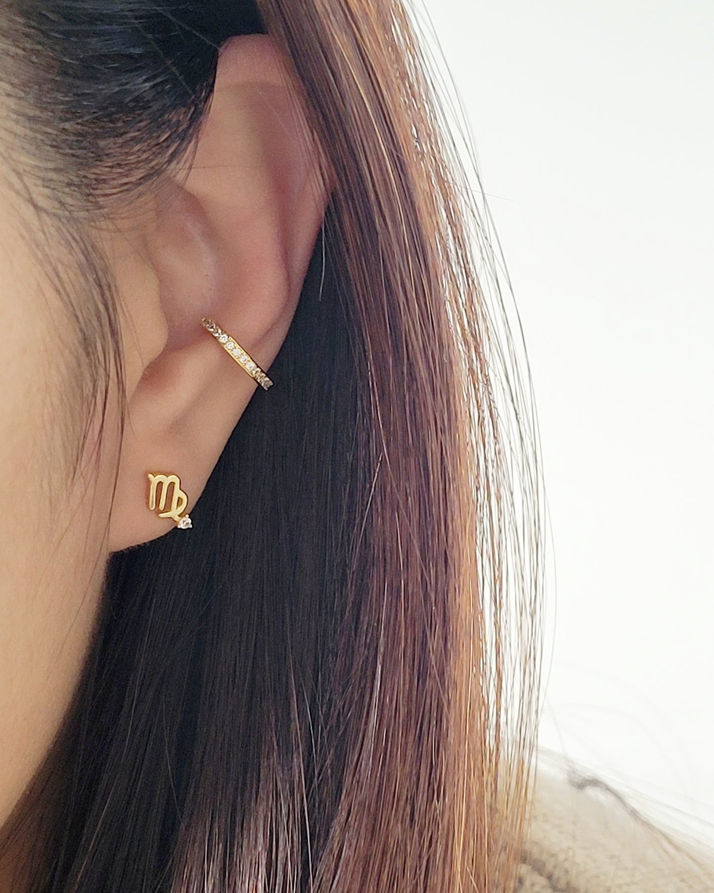 Starry Zodiac Sign Earrings · Virgo