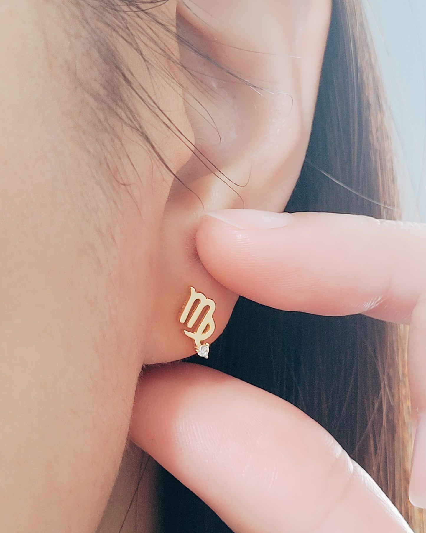Starry Zodiac Sign Earrings · Virgo