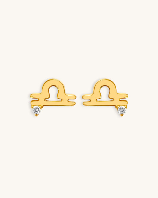 Starry Zodiac Sign Earrings · Libra