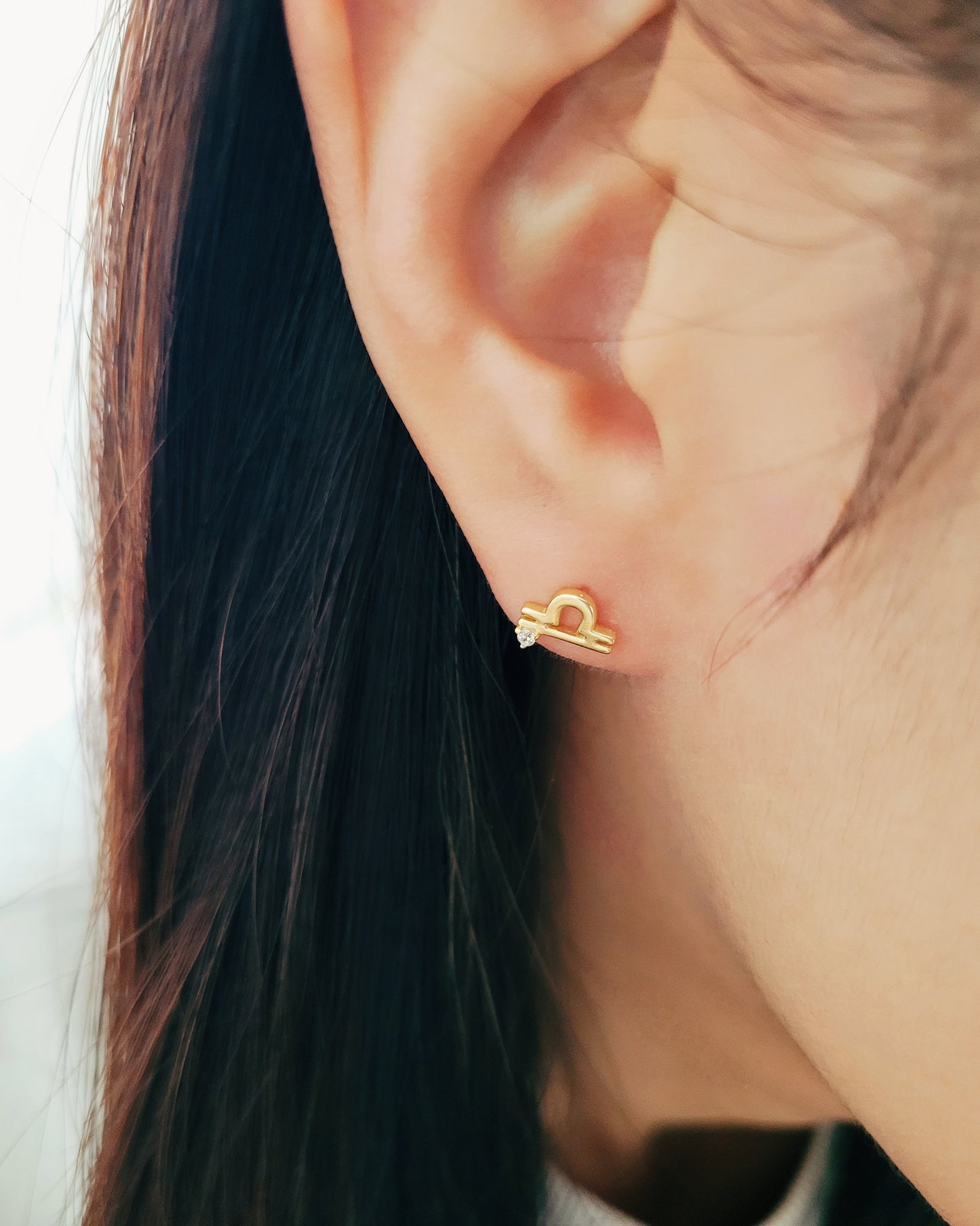 Starry Zodiac Sign Earrings · Libra