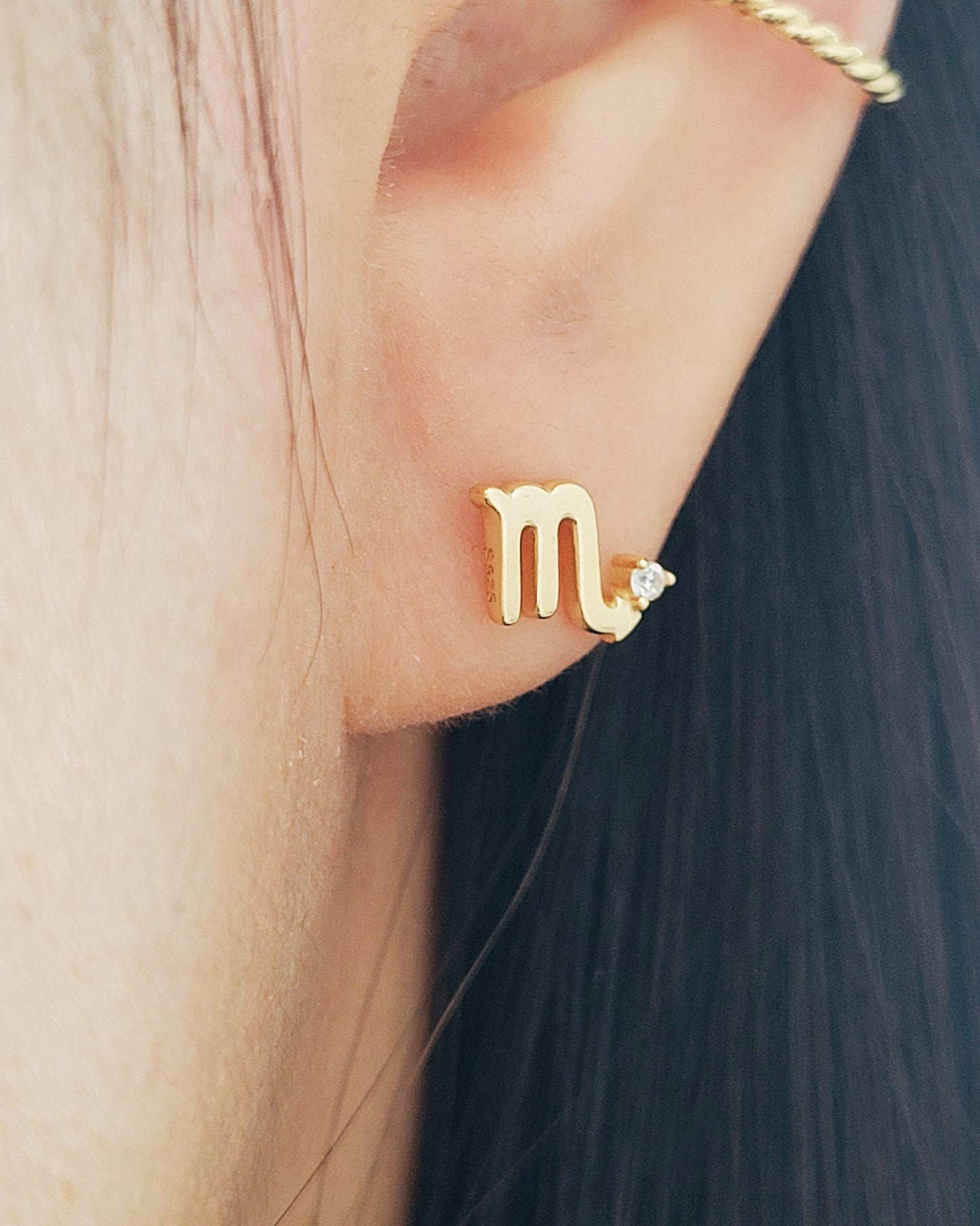 Starry Zodiac Sign Earrings · Scorpio