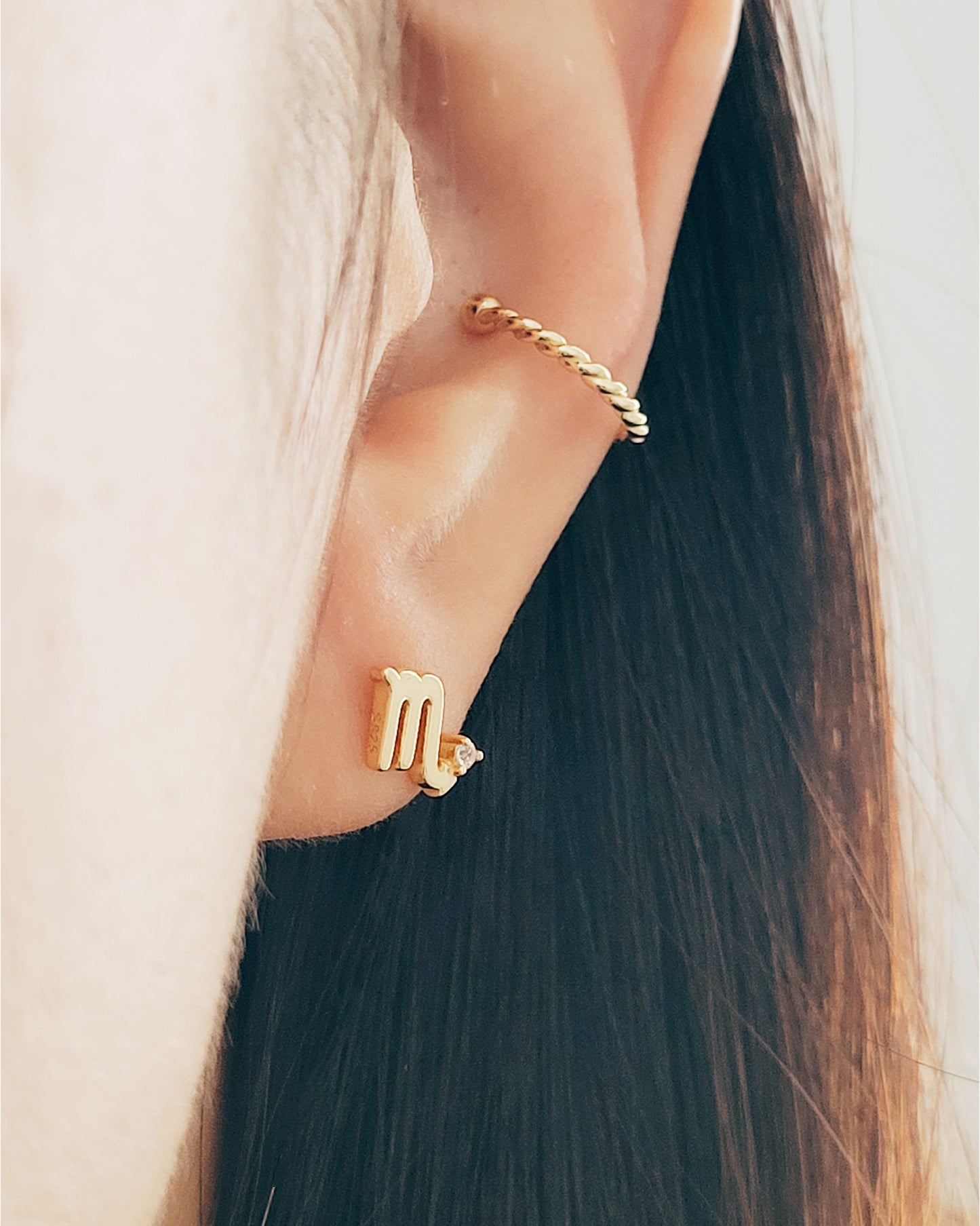 Starry Zodiac Sign Earrings · Scorpio