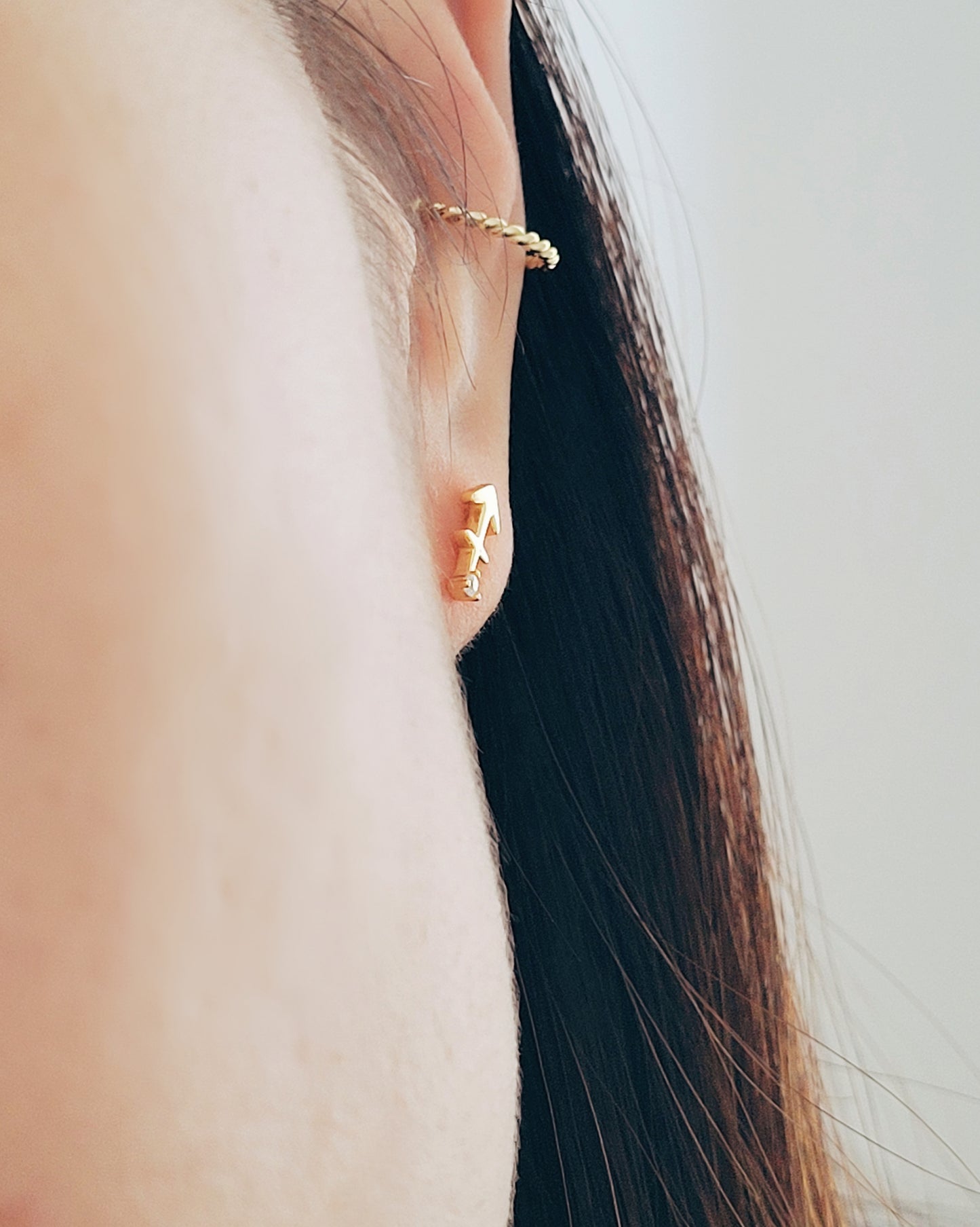 Starry Zodiac Sign Earrings · Sagittarius