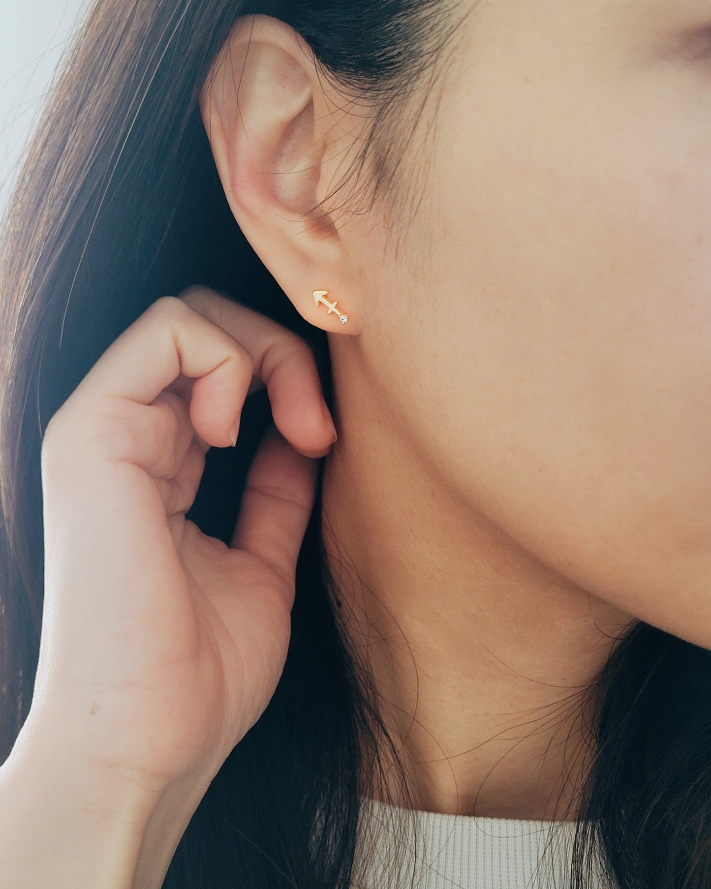 Starry Zodiac Sign Earrings · Sagittarius