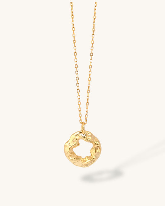 gold round pendant Necklace UK
