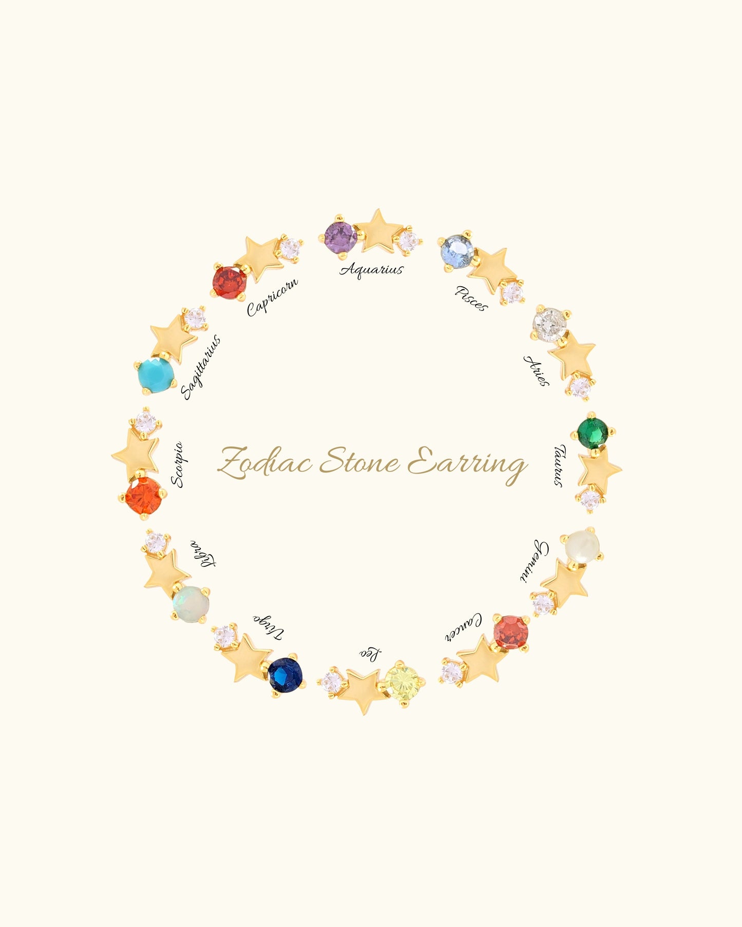 Taurus jewellery: Star Zodiac Constellation Earring