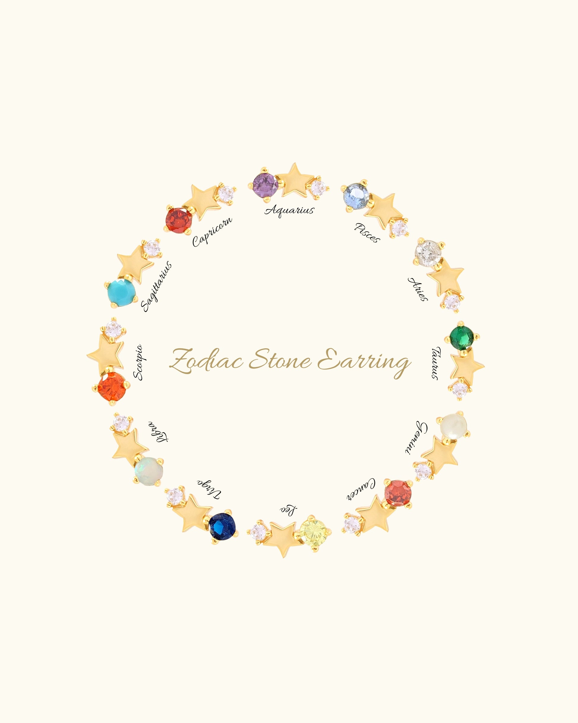 Taurus jewellery: Star Zodiac Constellation Earring