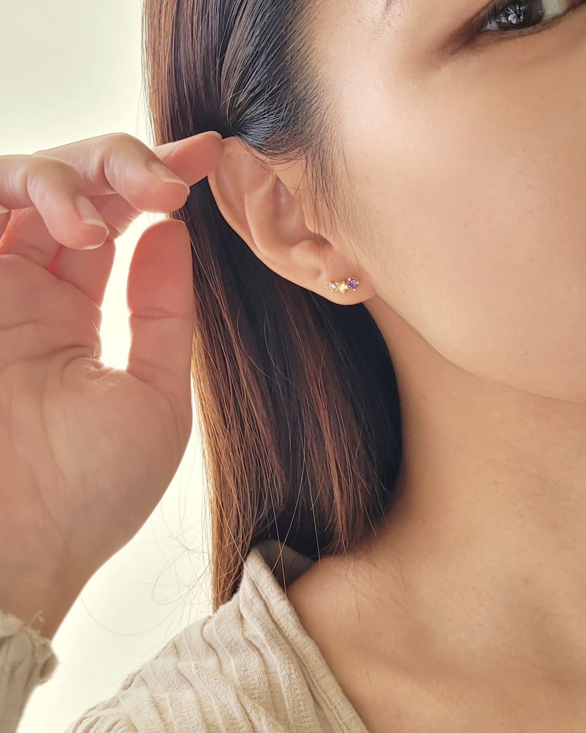 Aquarius jewellery: Star Constellation Earring