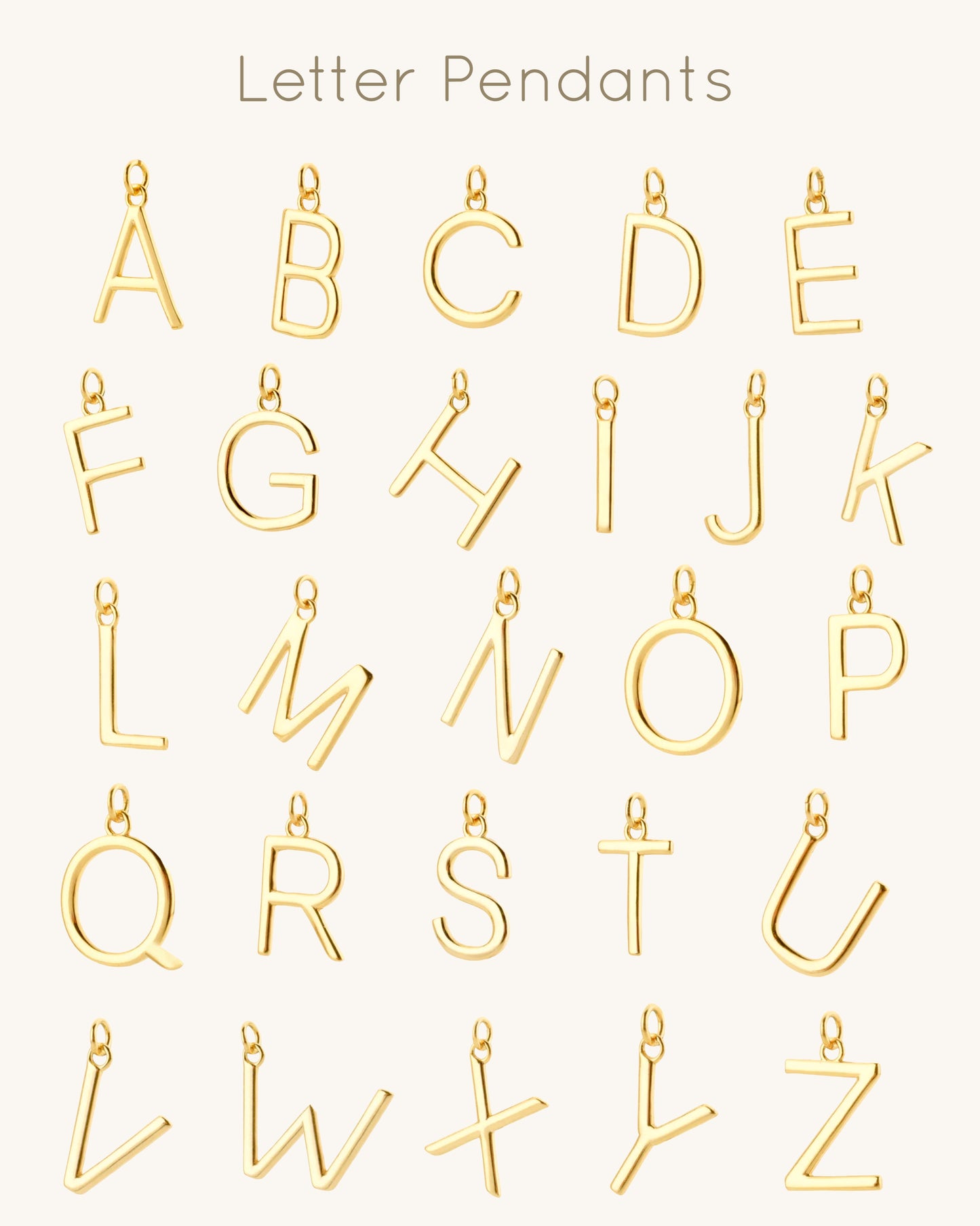 initial necklace gold