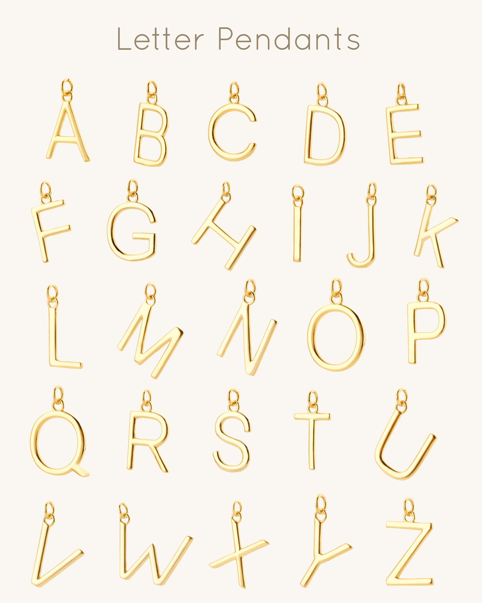 initial necklace gold