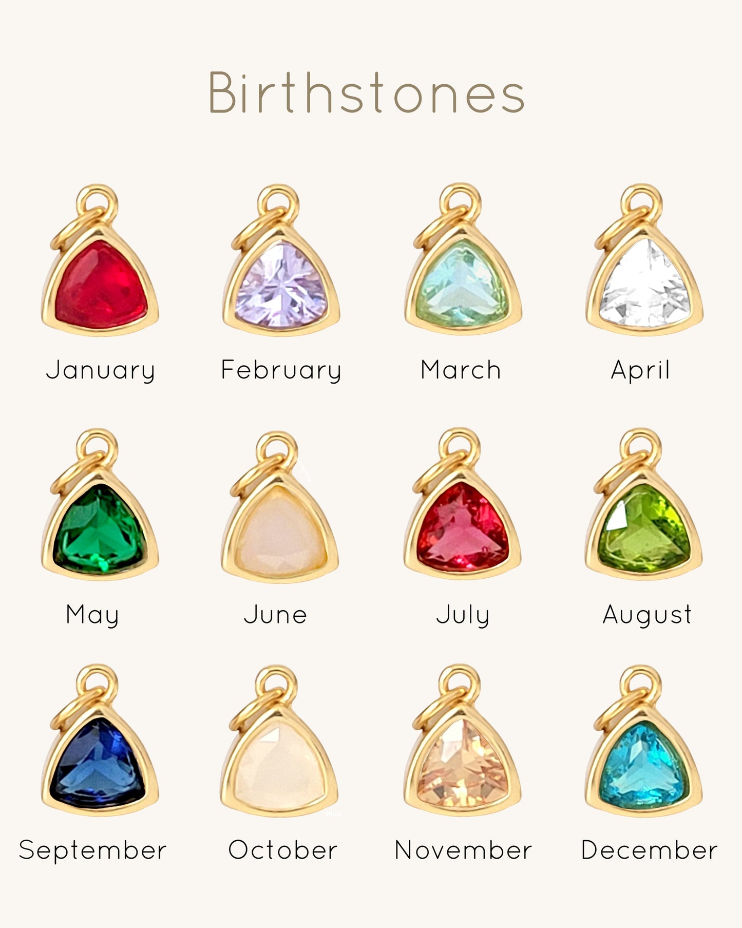 Initial Birthstone Necklace